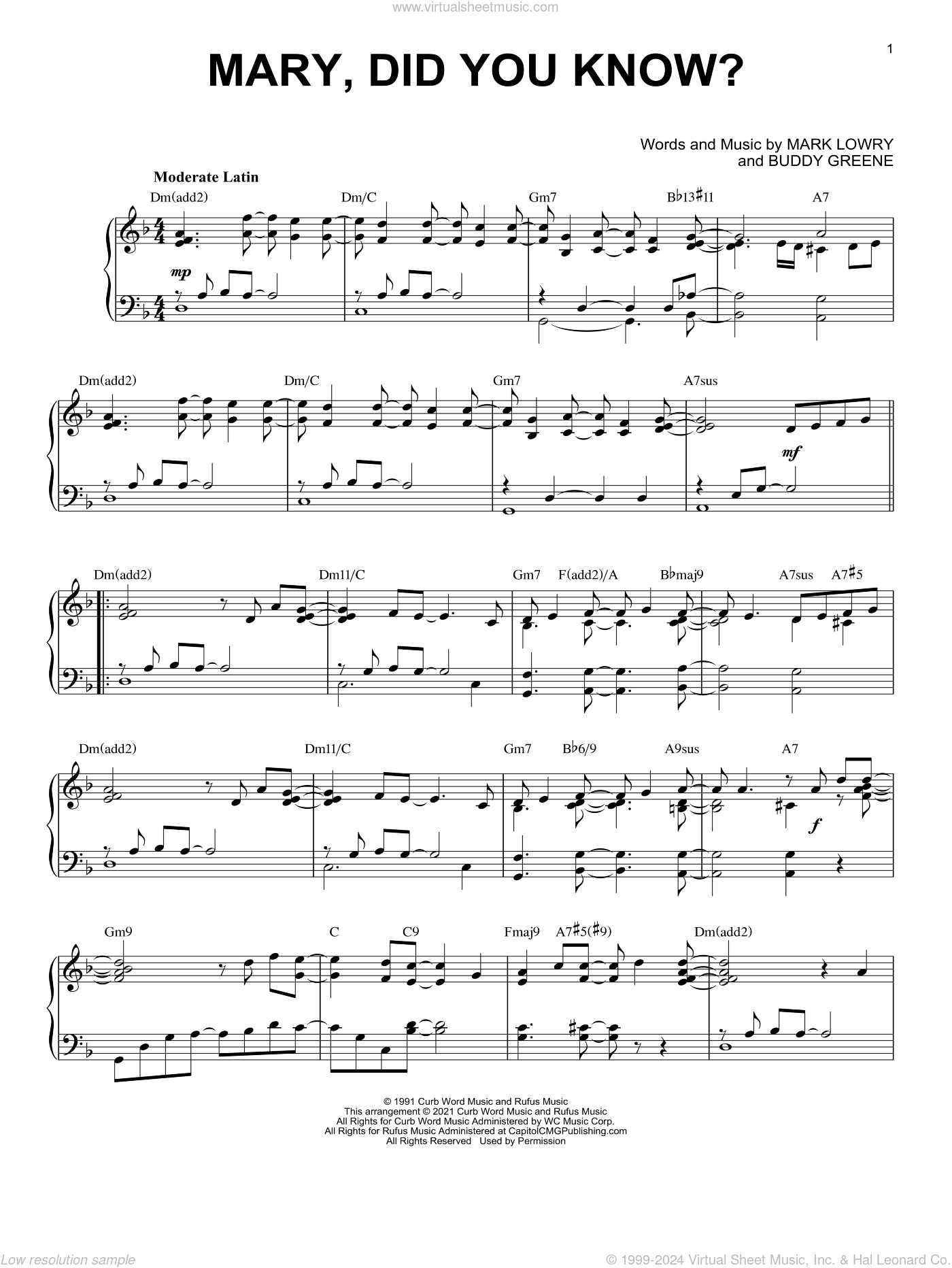 Mary, Did You Know? [Jazz Version] (Arr. Brent Edstrom) Sheet inside Free Printable Sheet Music Mary Did You Know