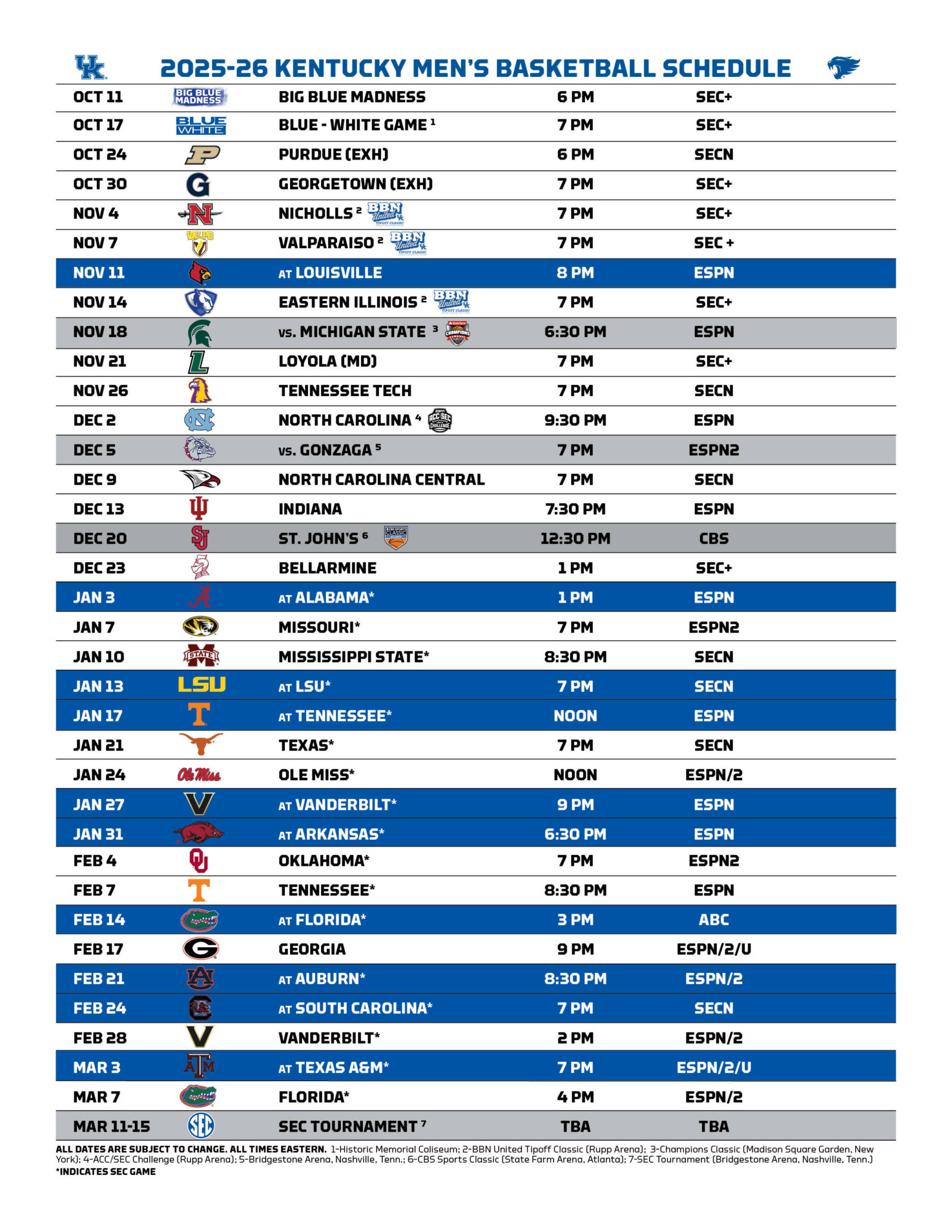 Men'S Basketball Announces 2025-26 Finalized Schedule pertaining to Gonzaga Men's Basketball Printable Schedule