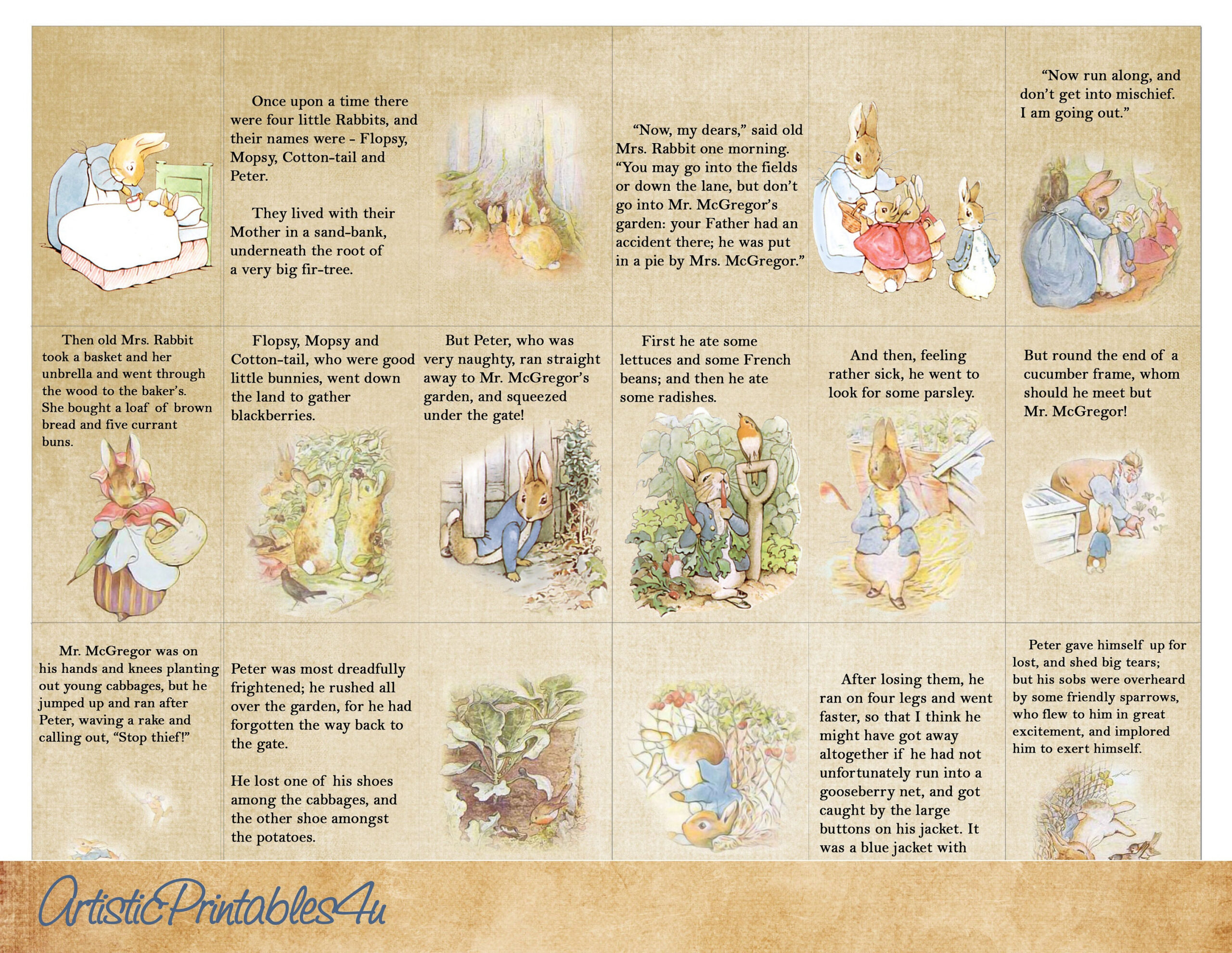 Mini Book Printable Peter Rabbit Mini Book, Instant Download, Junk for Readable Miniature Book Pages Printable