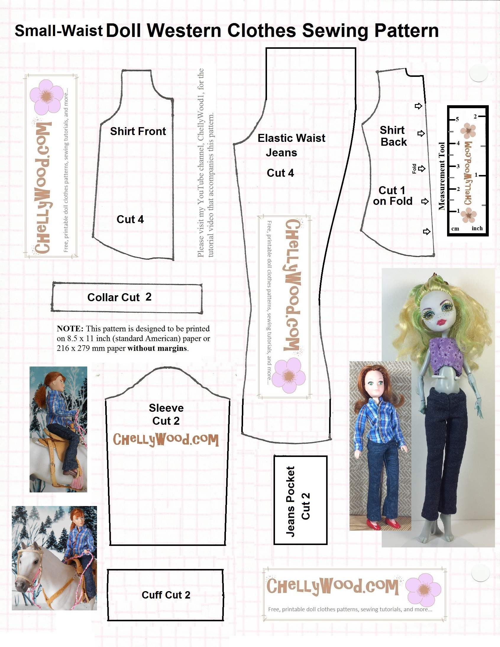 Monster High Doll Clothes Sewing Patterns Are Free @ Chellywood throughout Free Printable Sewing Patterns For Doll Clothes
