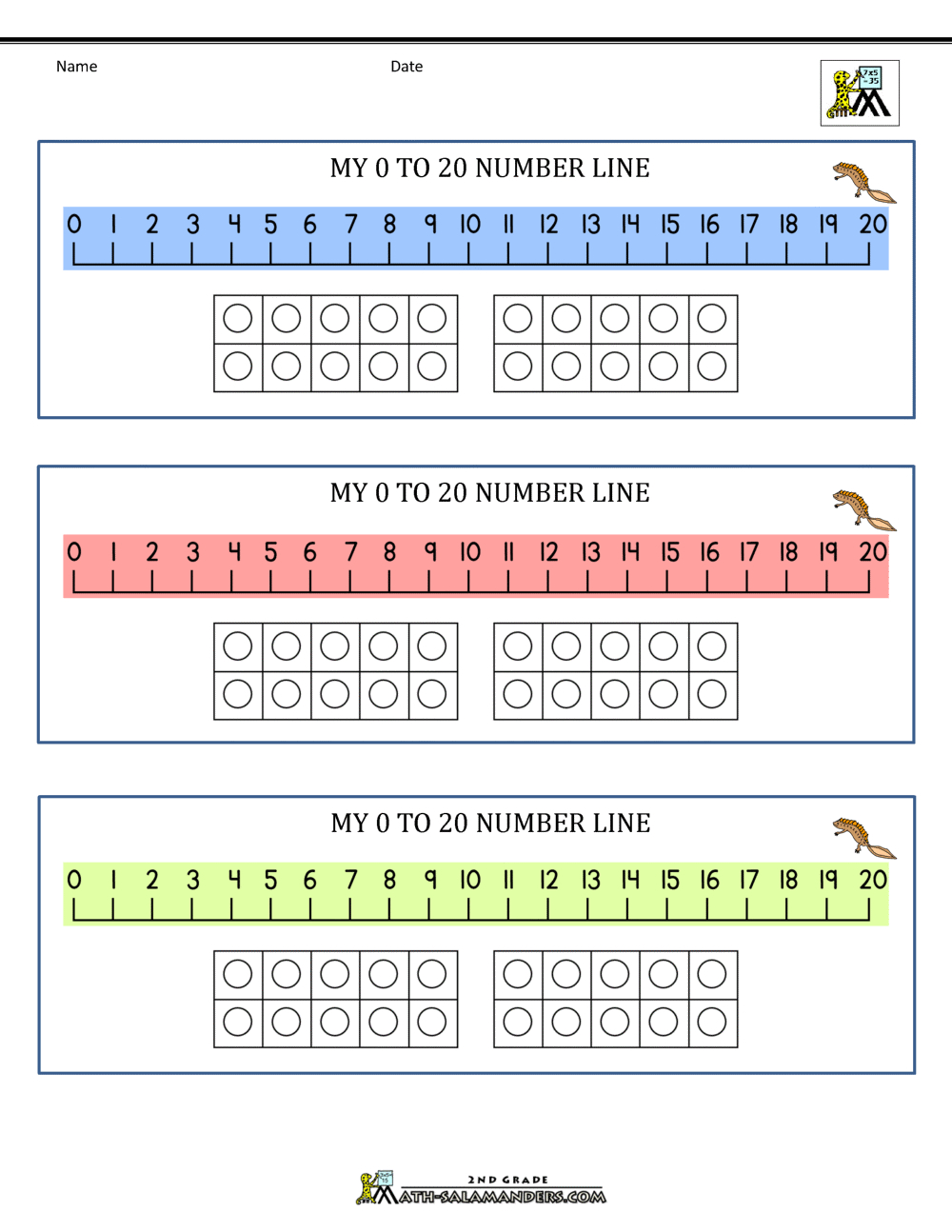 Number Line 0 To 20 with Printable Number Line 1-20