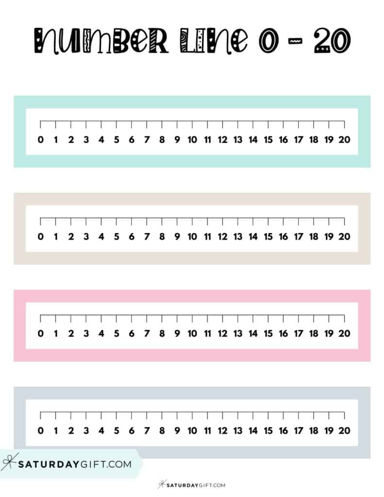 Number Line To 20 - 8 Cute & Free Printables And Blank Worksheets pertaining to Printable Number Line 1-20