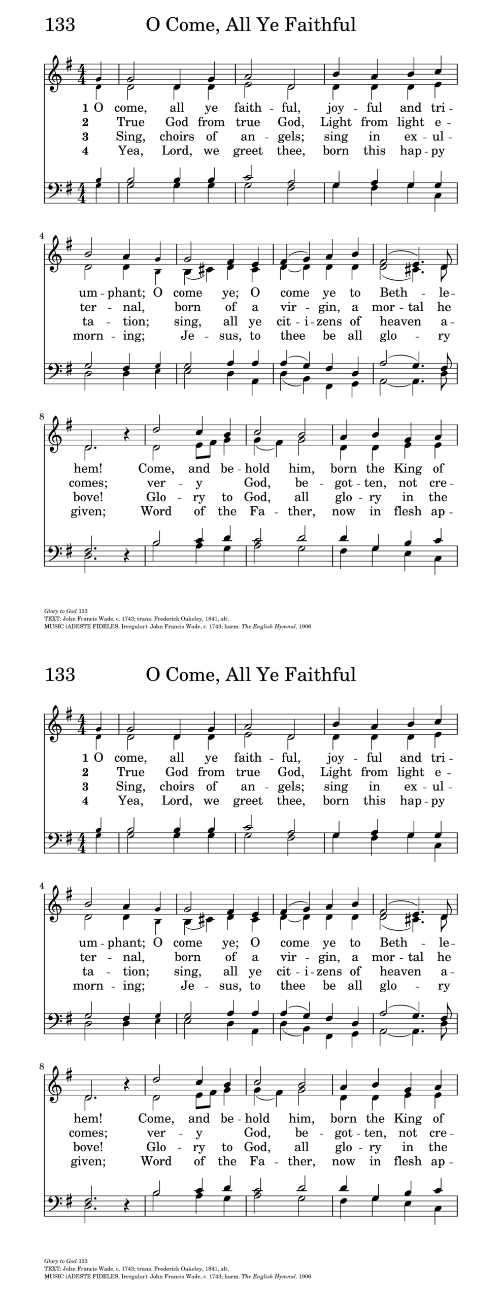 O Come, All Ye Faithful | Hymnary regarding Words To O Come All Ye Faithful Printable