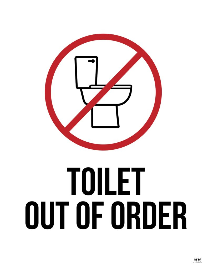 Out Of Order Signs - 25 Free Printable Signs | Printabulls regarding Out of Order Bathroom Sign Printable