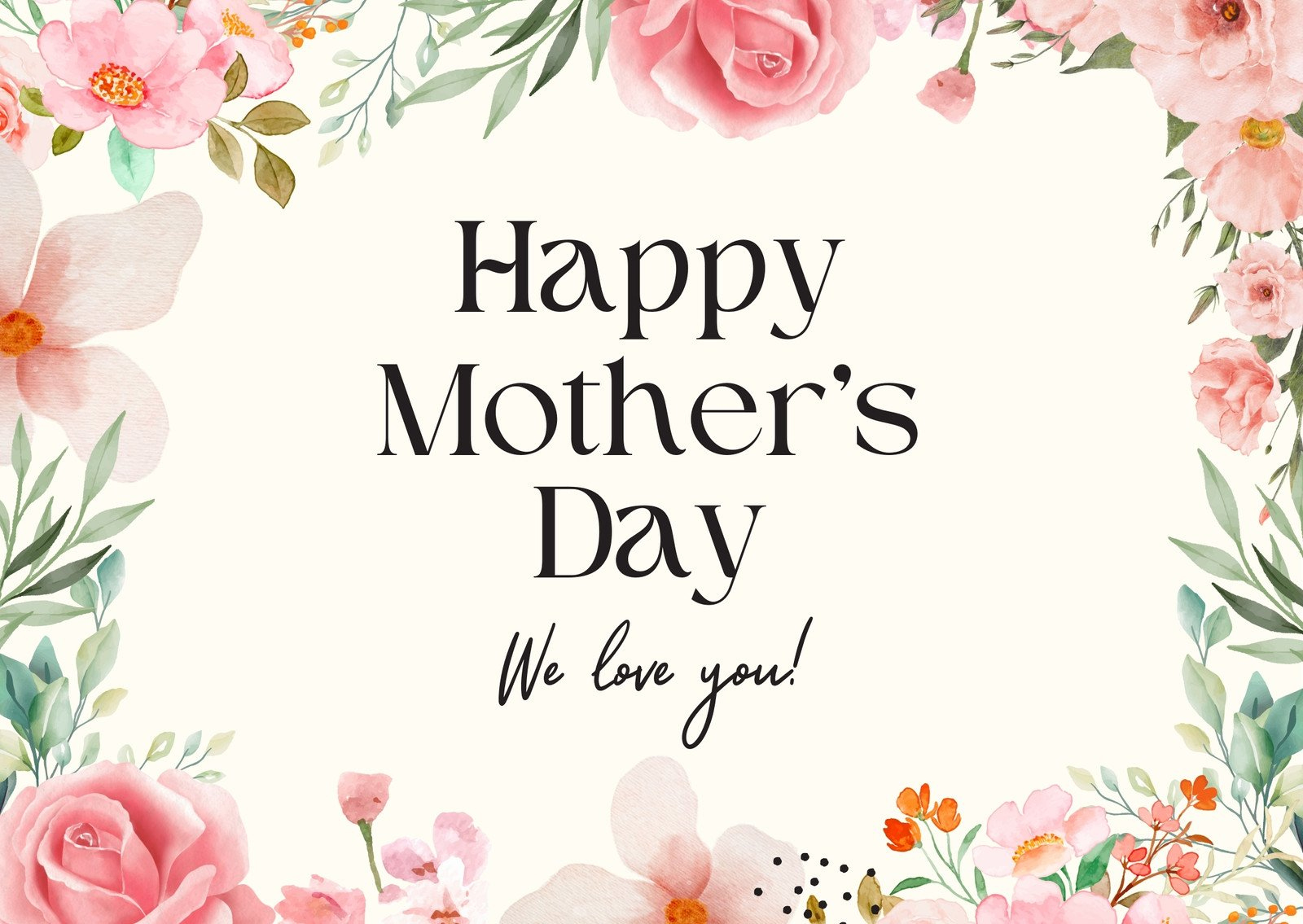 Page 11 - Free Custom Printable Mother'S Day Card Templates | Canva in Printable Mother'S Day Cards