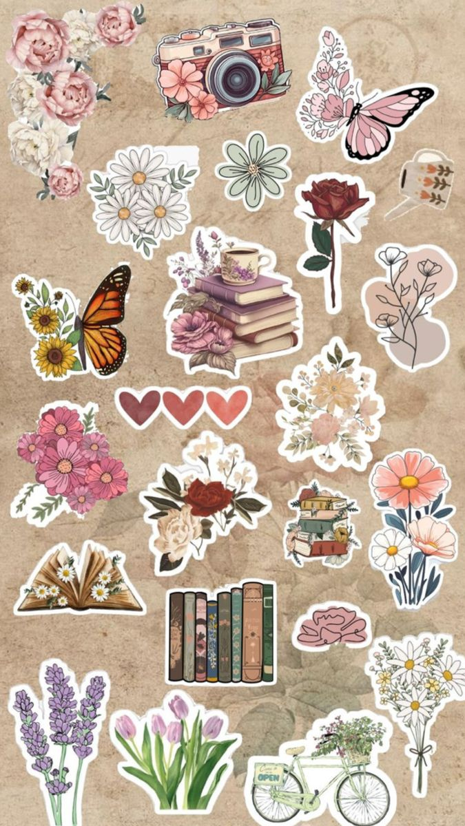 Pinminaj Mulani On Quick Saves | Vintage Aesthetic Stickers pertaining to Aesthetic Drawing Romantic Stickers Printable Pinterest Easy Cut
