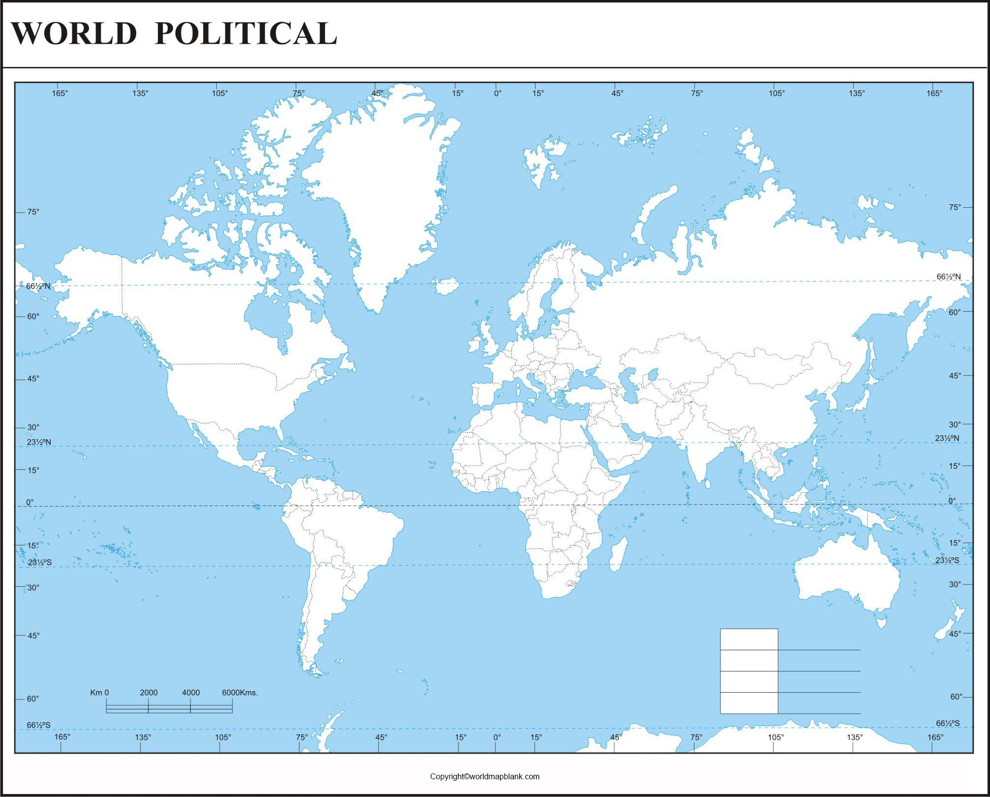 Politische Weltkarte Zum Ausdrucken – Kostenloser Download inside Map of the World Printable