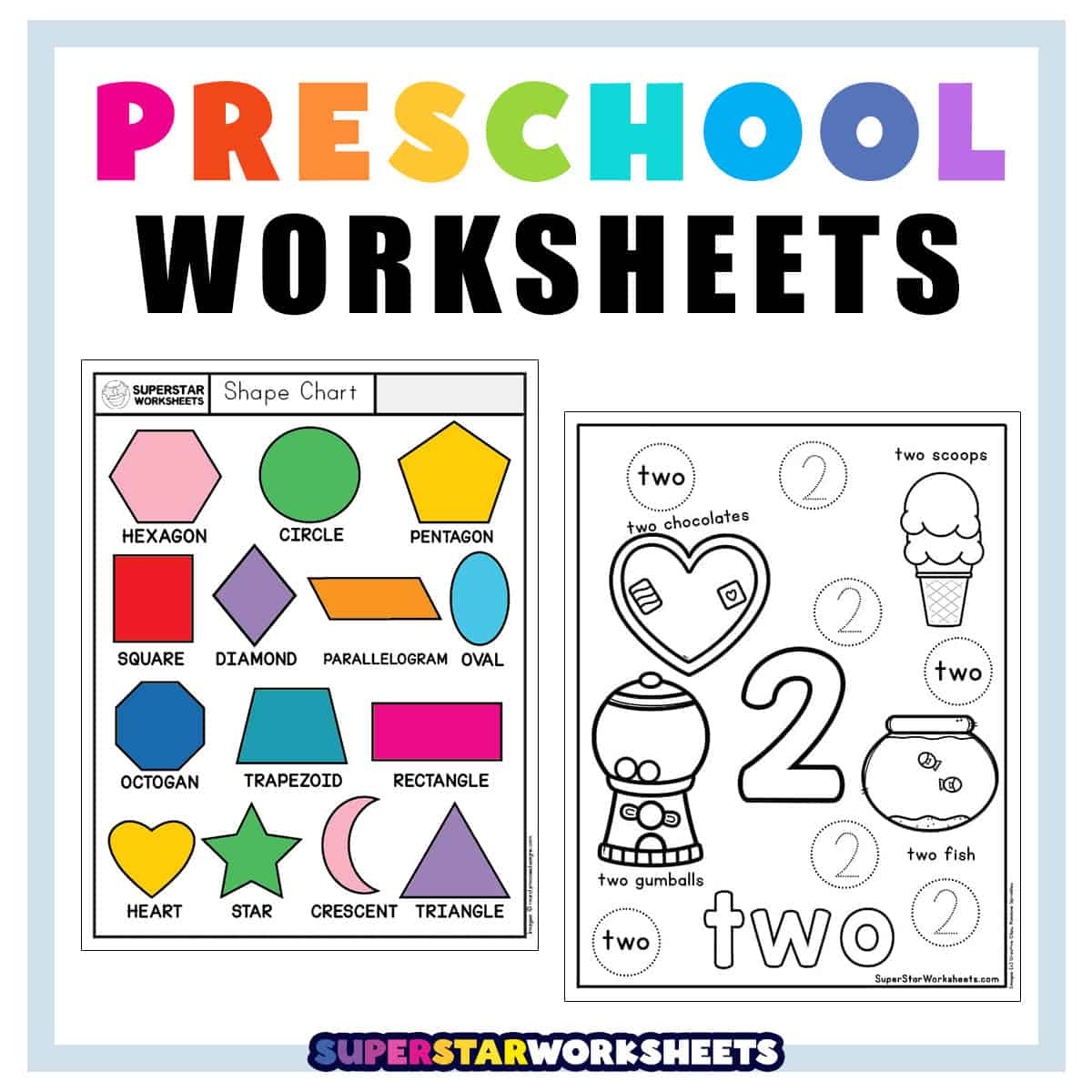 Preschool Worksheets - Superstar Worksheets inside Free Printable Activities For Preschoolers