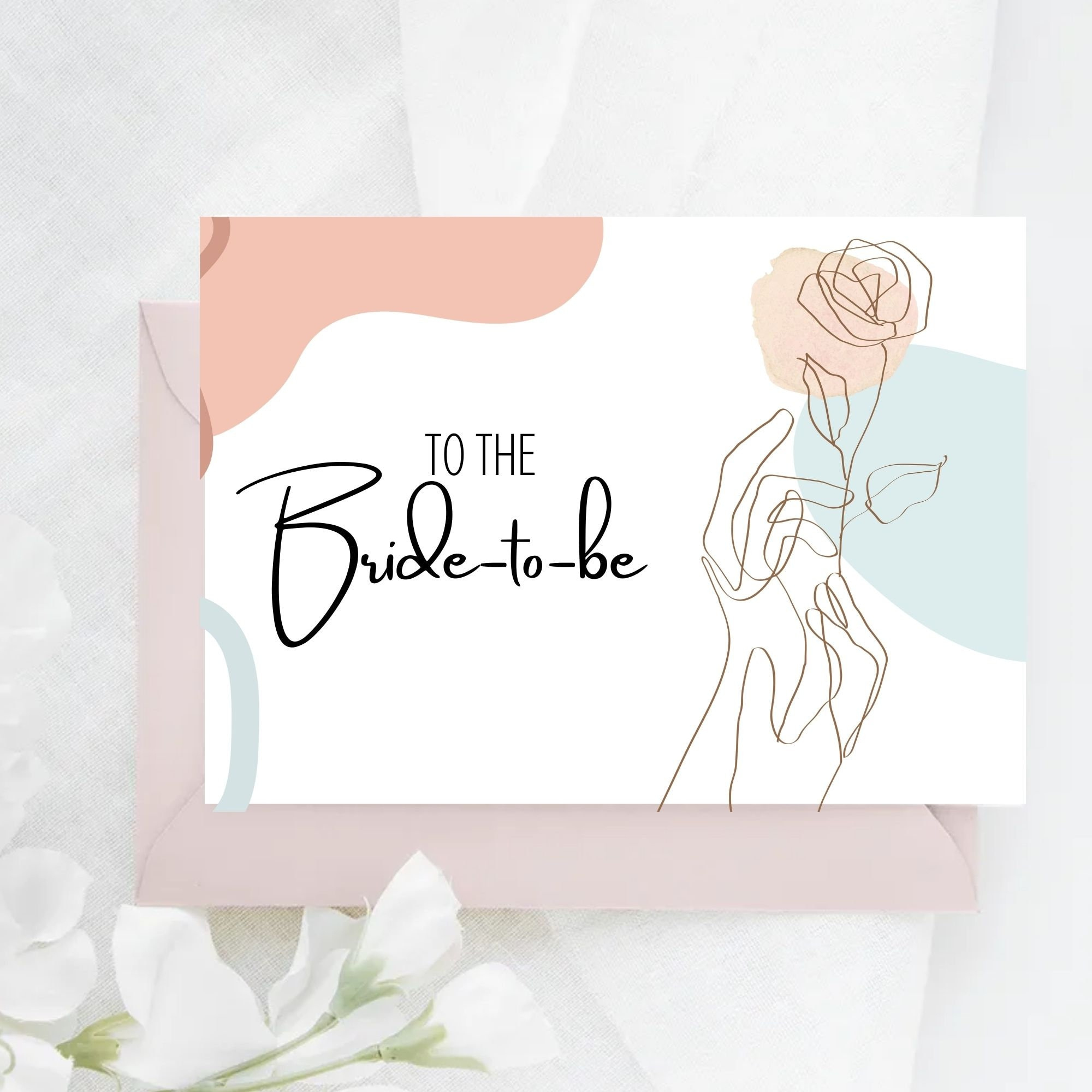 Printable Bridal Shower Card / To The Bride-To-Be Card / Wedding regarding Free Bridal Shower Printable Cards