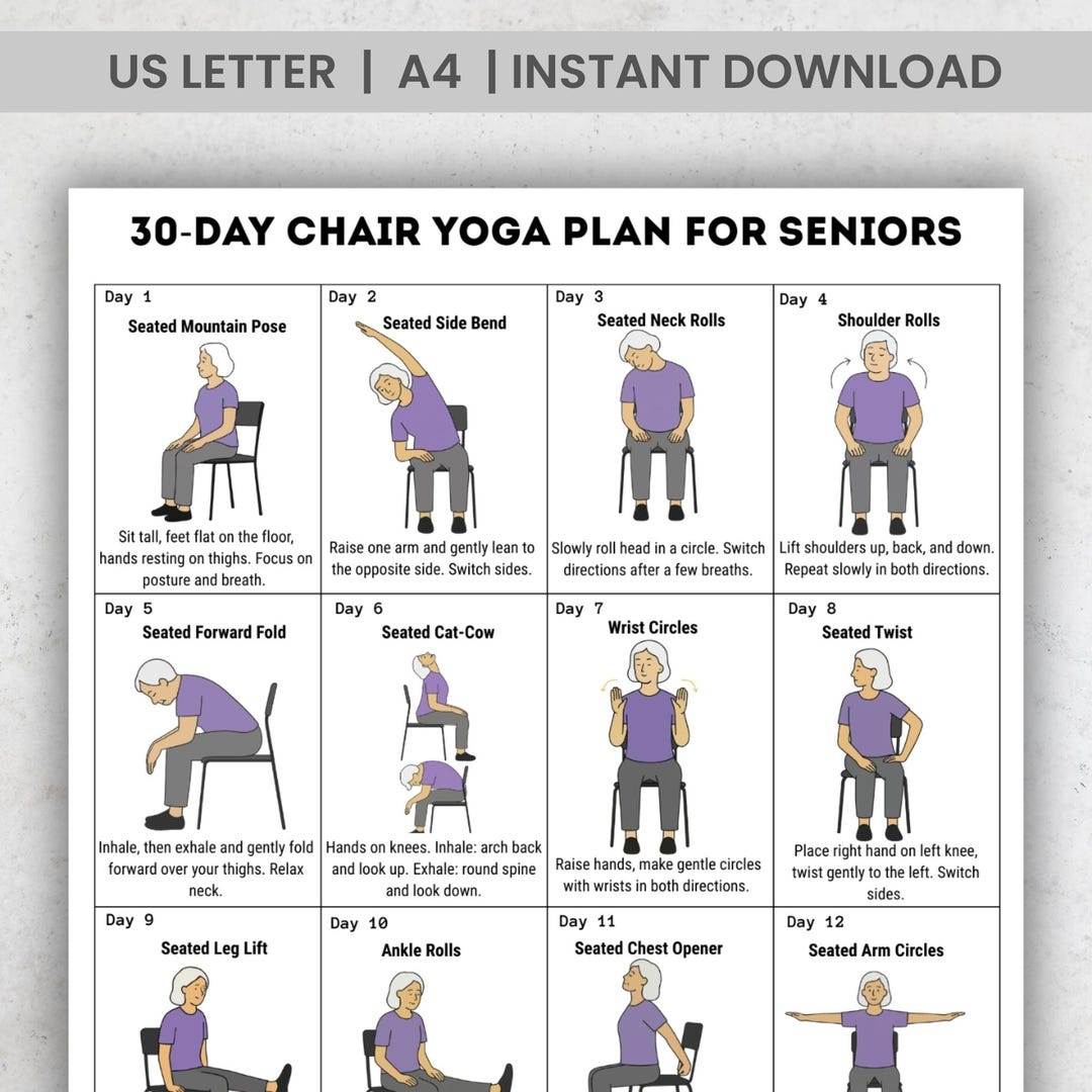 Printable Chair Yoga Chair Cardio Exercises Printable Sit Down with regard to Printable Chair Yoga Poses