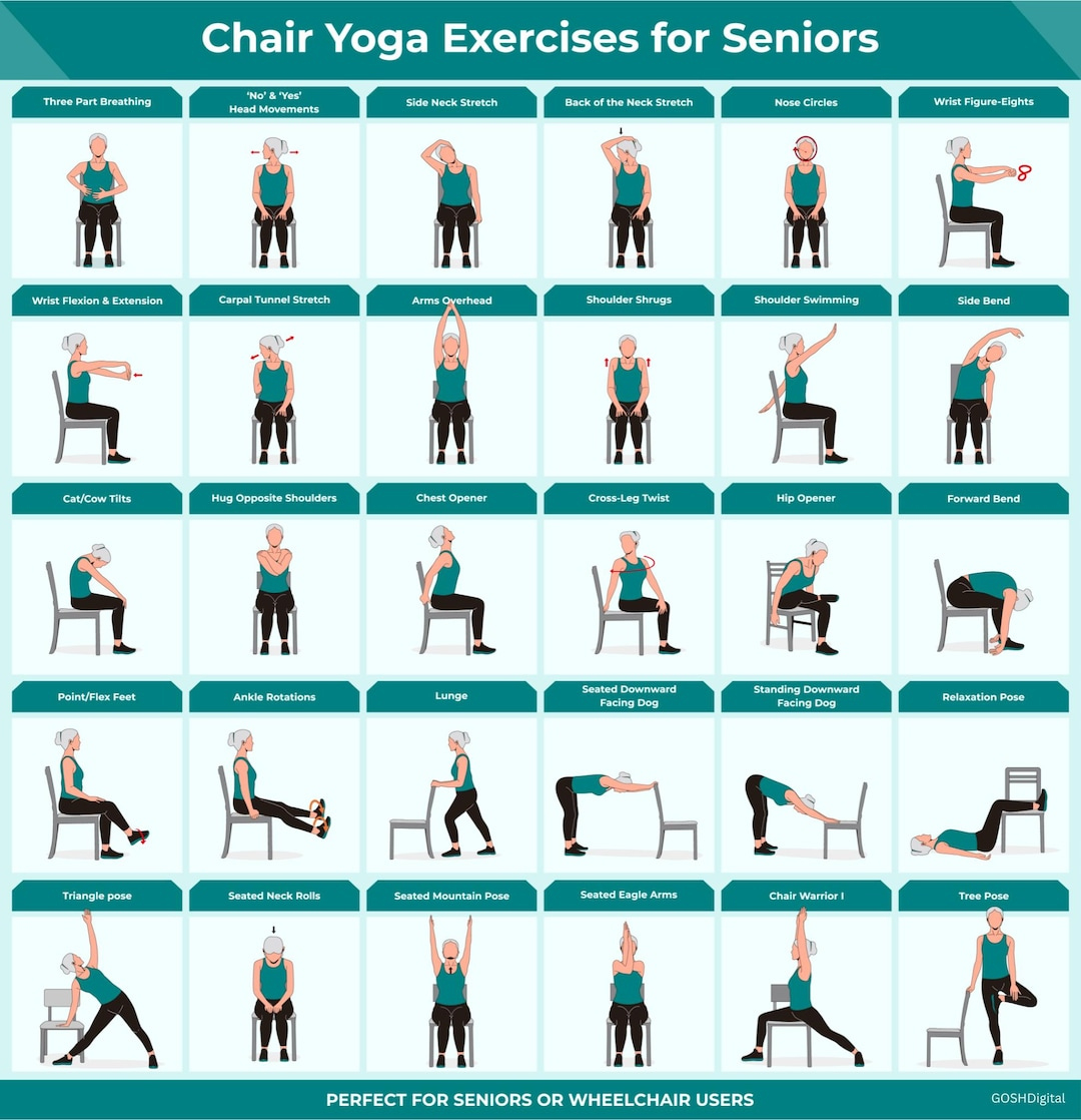 Printable Chair Yoga For Seniors Printable Chair Yoga For Seniors regarding Chair Yoga For Seniors Printable