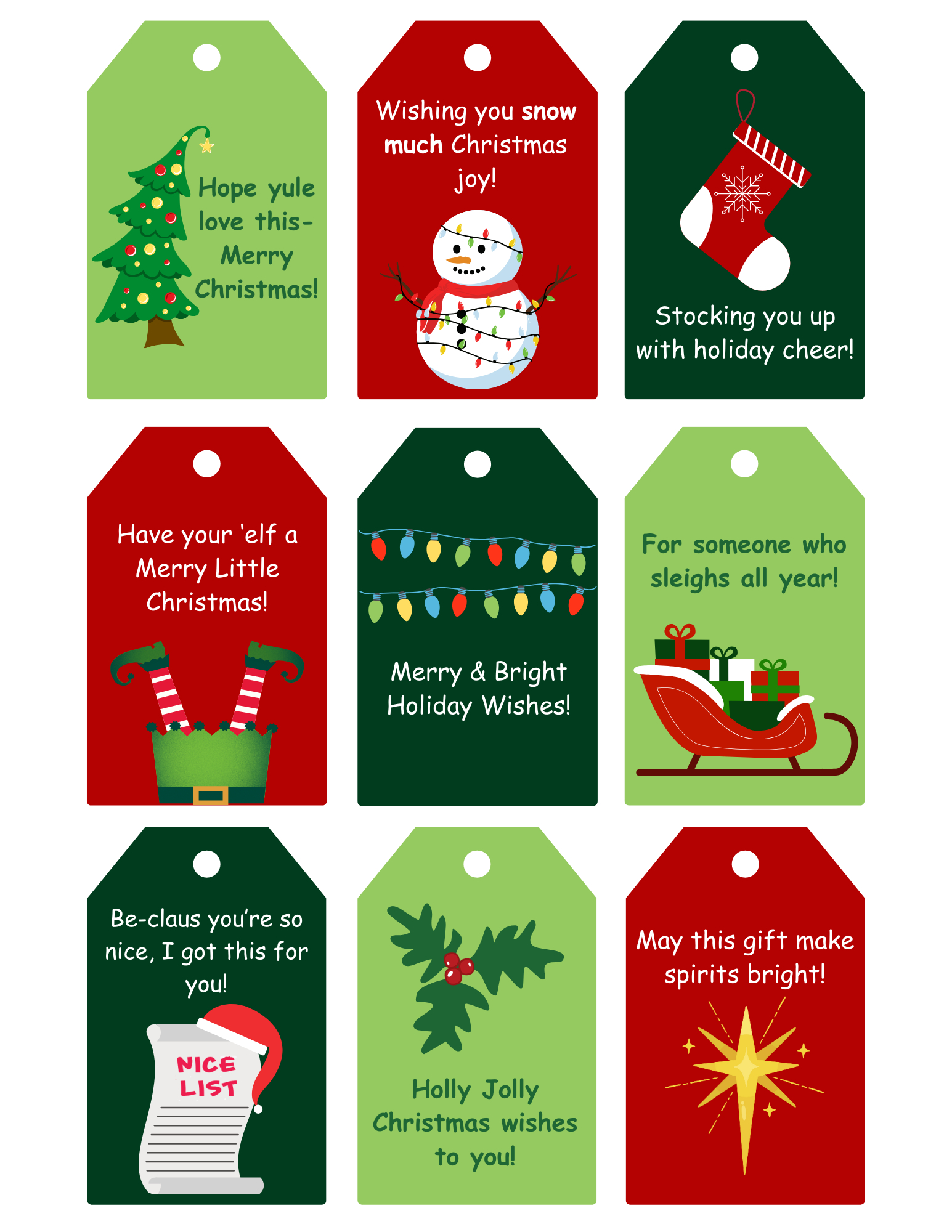 Printable Christmas Gift Tags | Signup regarding Printable to and From Christmas Tags