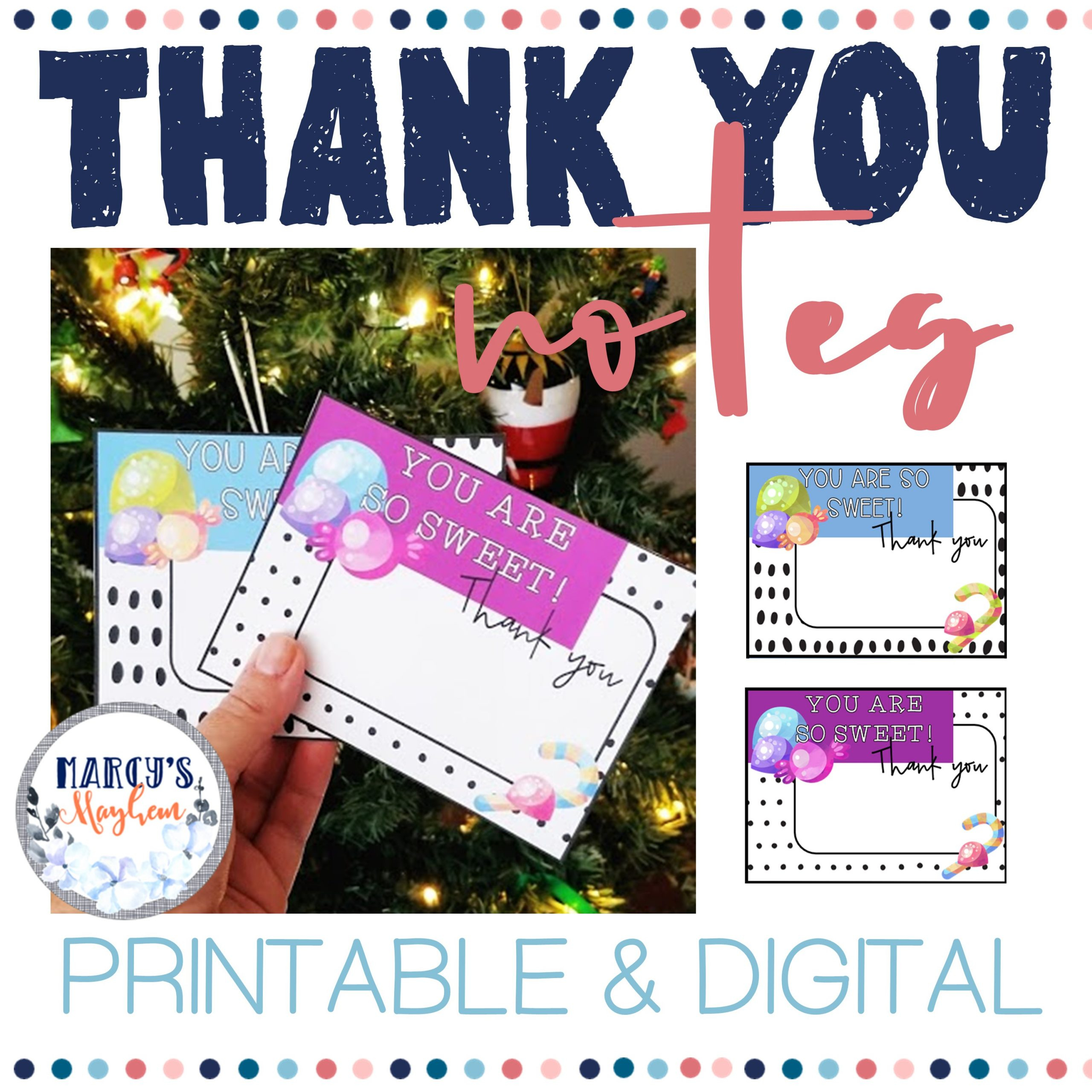 Printable Christmas Thank You Cards - Digital Winter Thank You throughout Winter Thank You Note Printable