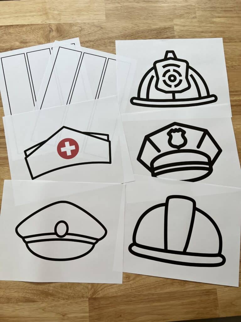 Printable Community Helpers Hats For Kids - Celebrating With Kids in Free Printable Community Helper Hats