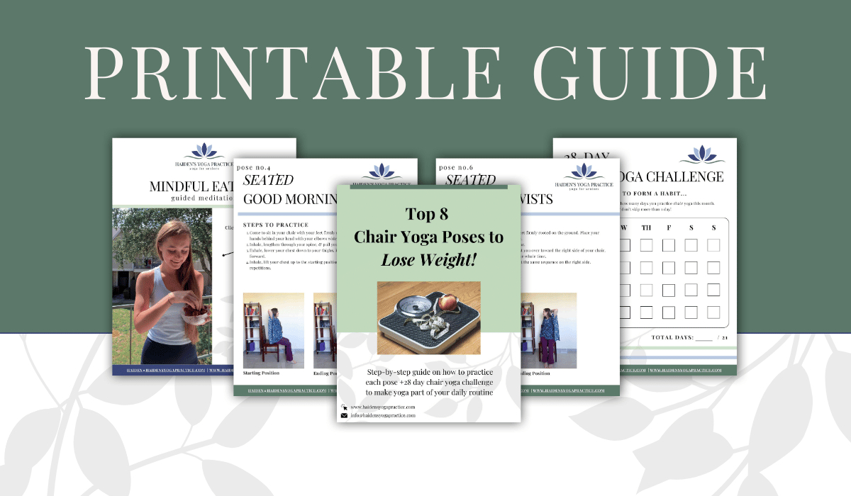 Printable Guide: 28-Day Chair Yoga For Weight Loss | Haiden'S Yoga with regard to Free Printable Chair Yoga Exercises Free Download