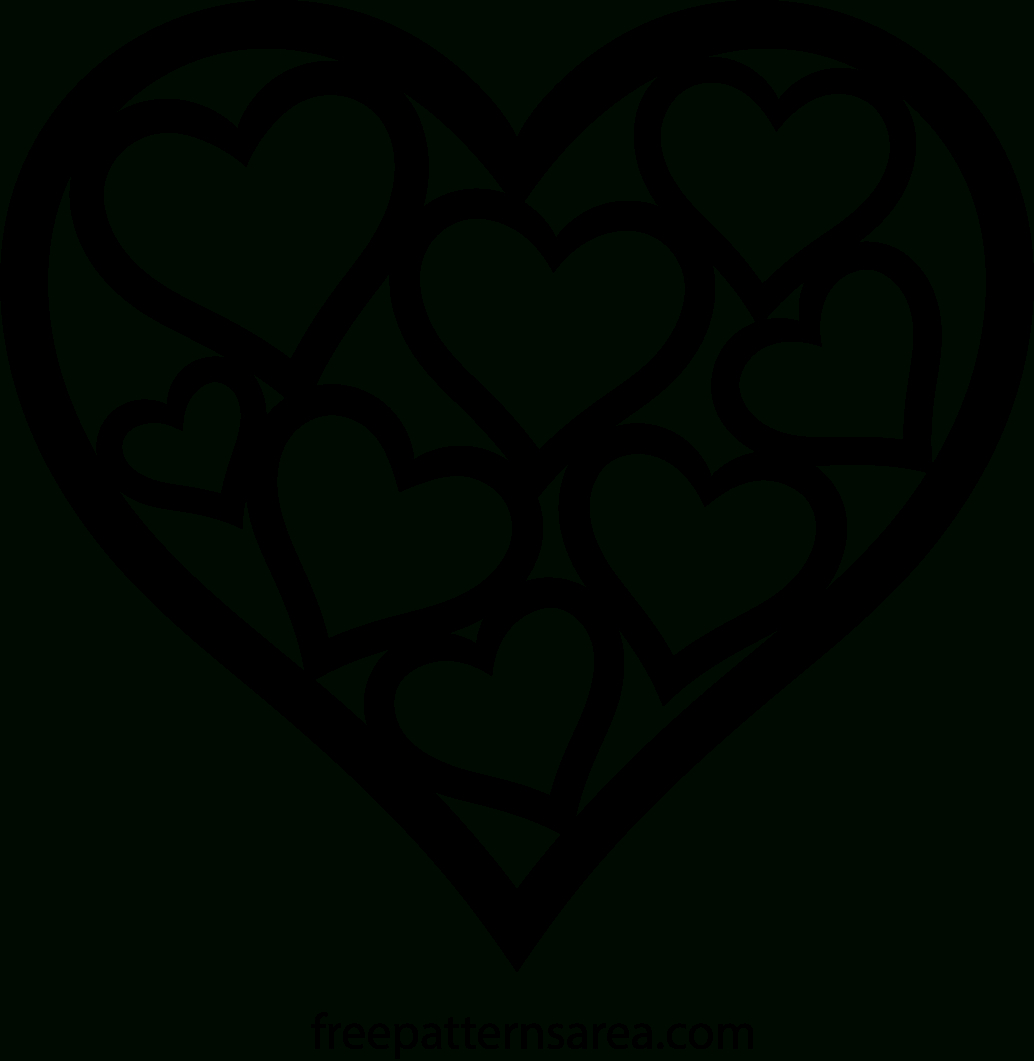 Printable Heart Outline Svg Template For Valentine'S Day - intended for Free Printable Heart Shape Template