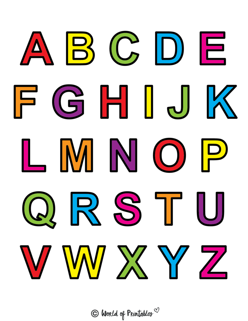 Printable Letters & Alphabet Letters - World Of Printables pertaining to Free Printable Large Alphabet Letters