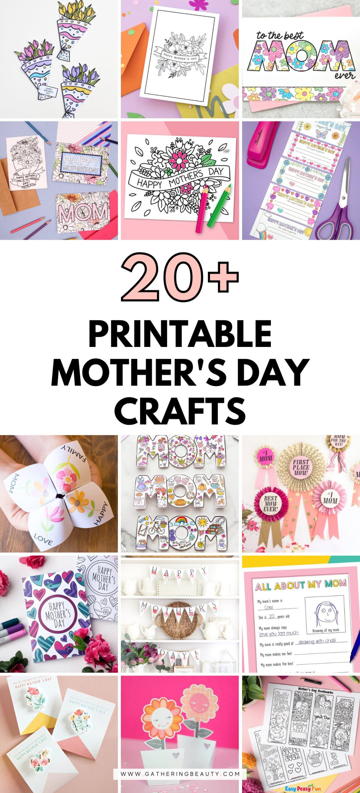 Printable Mother'S Day Crafts — Gathering Beauty regarding Easy Mothers Day Crafts For Kids Printable