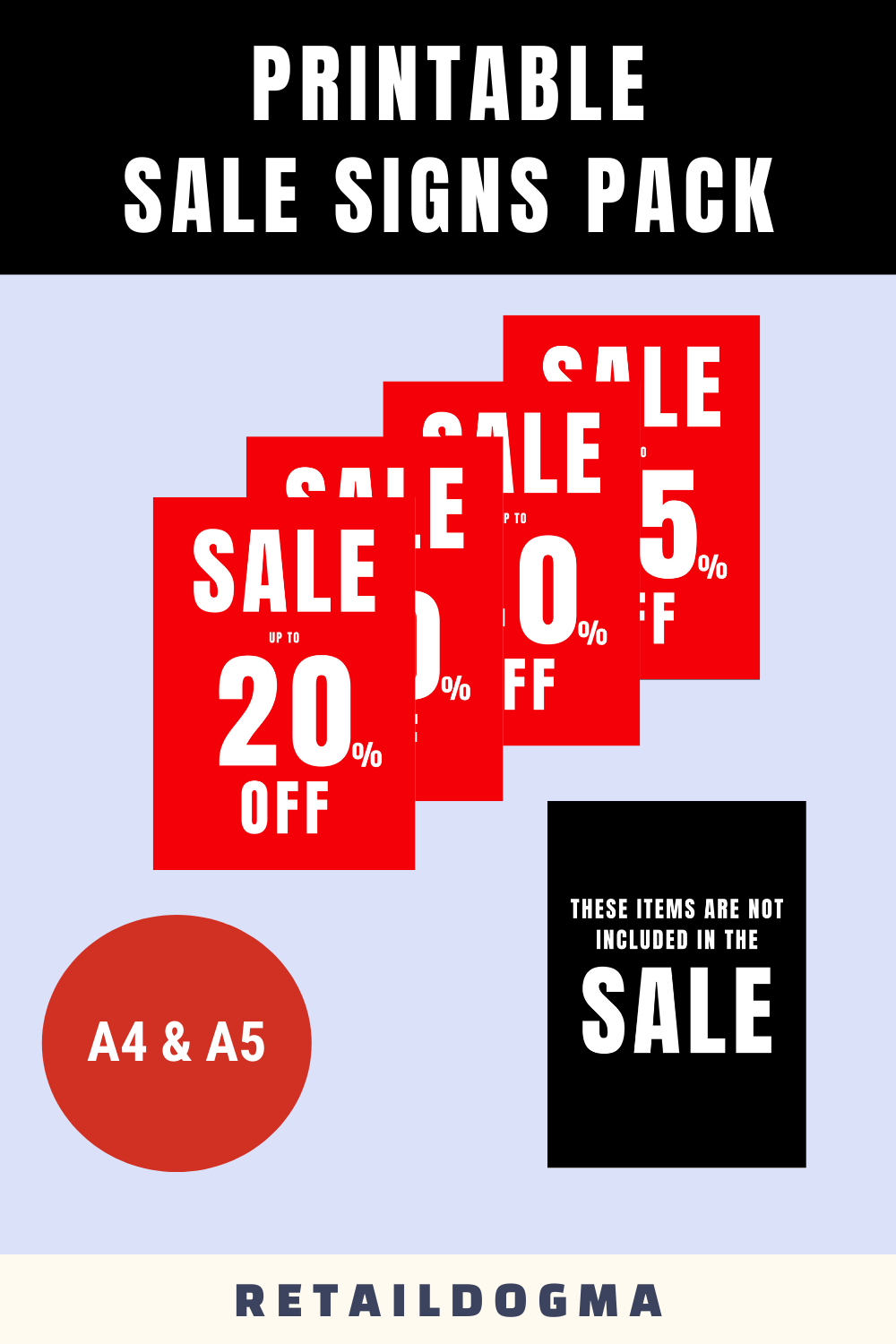 Printable Percent Off Signs - Sale Pack [Free Download] | Retail Dogma with regard to Free Printable Sale Signs For Retail