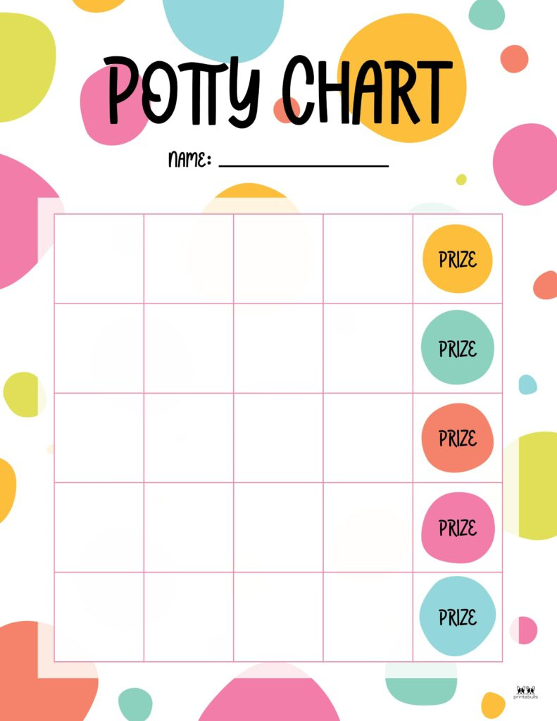 Printable Potty Training Charts - 20 Pages | Printabulls for Free Printable Potty Training Chart