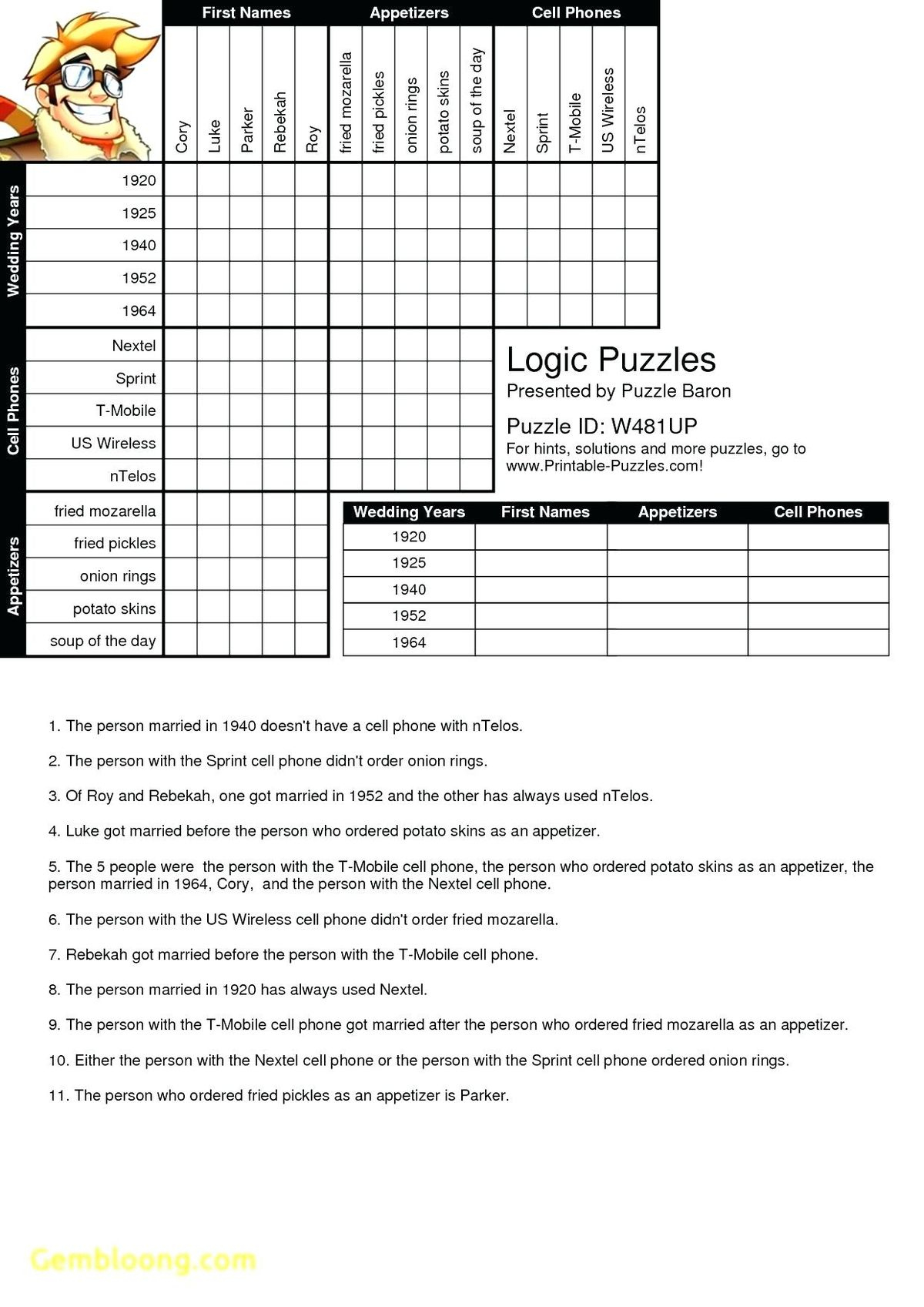 Printable Puzzles Baron - Printable Puzzles Baron with Puzzle Baron Logic Puzzles Printable