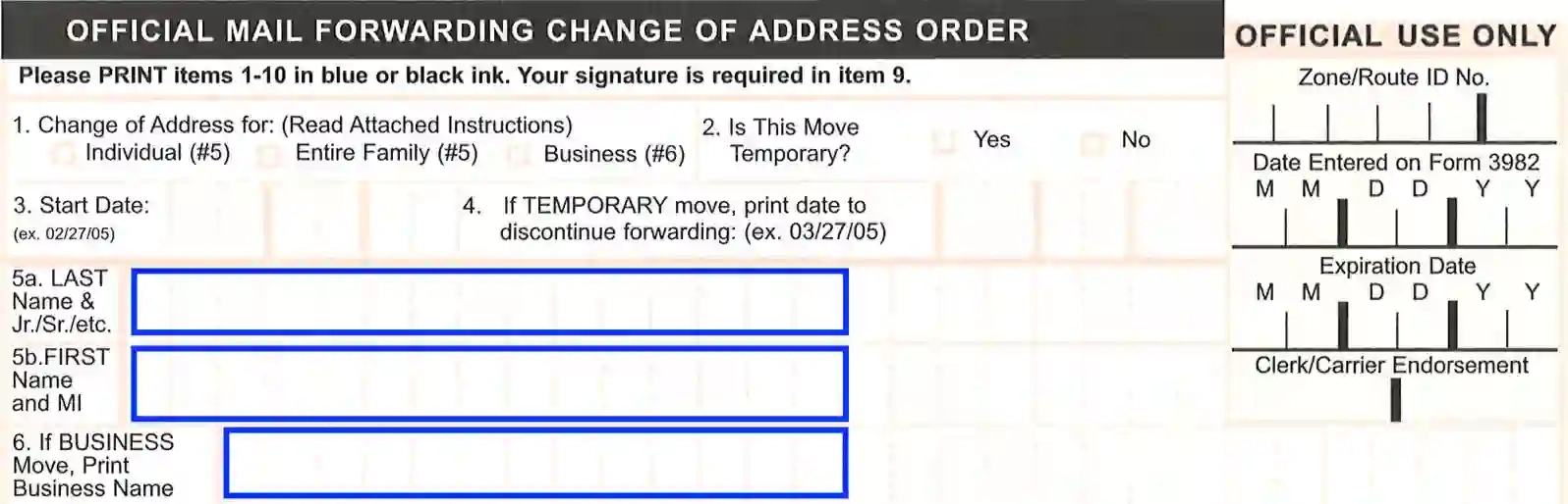 Ps Form 3575 ≡ Fill Out Printable Pdf Forms Online pertaining to Usps Change Of Address Form Printable