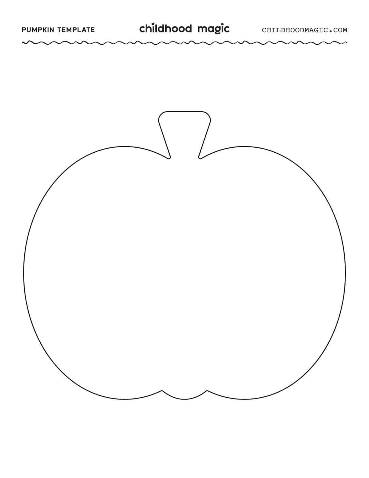 Pumpkin Outline - Childhood Magic for Printable Outline Of A Pumpkin