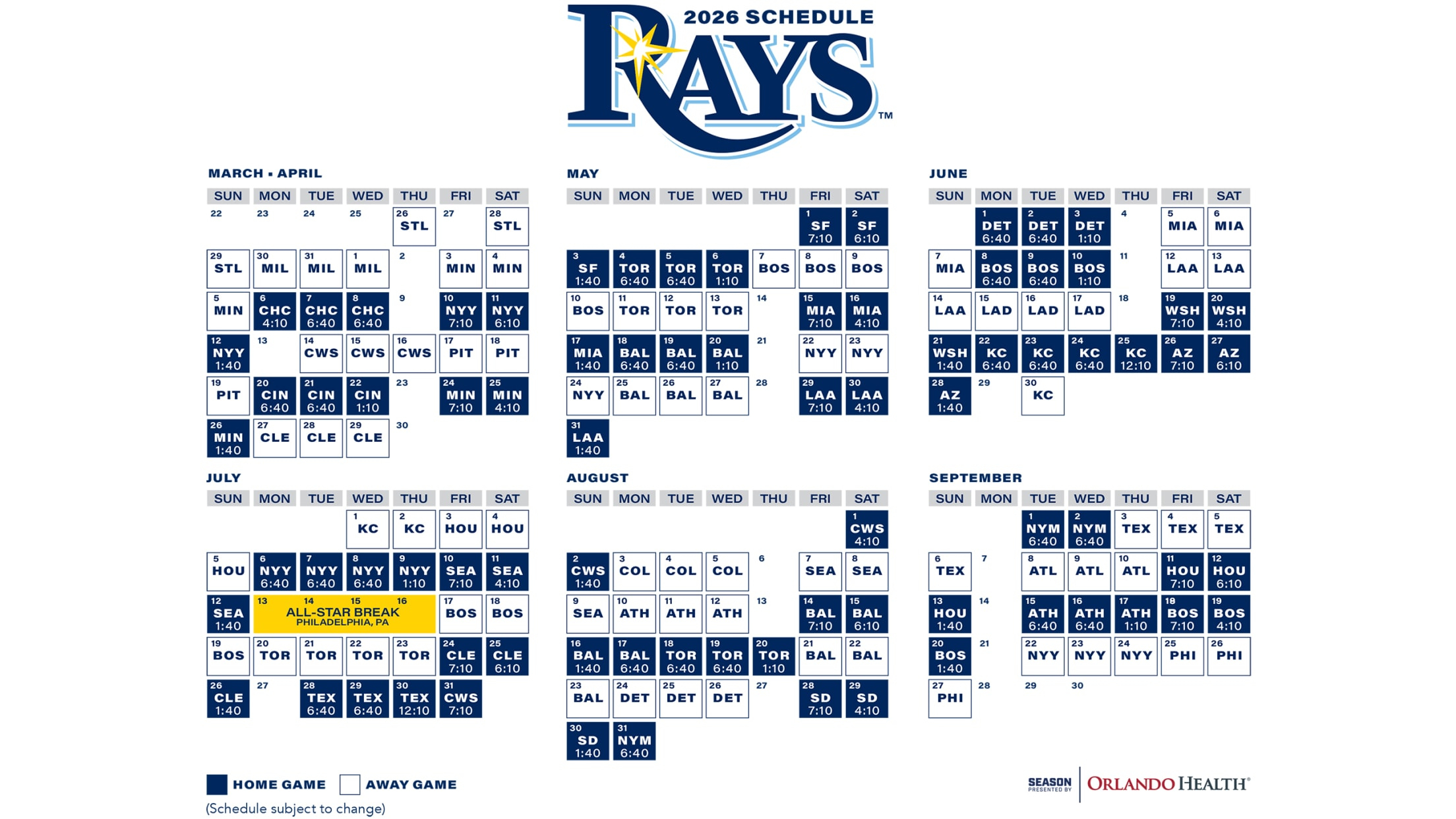 Rays Printable Schedule | Tampa Bay Rays within Tampa Bay Rays Printable Schedule