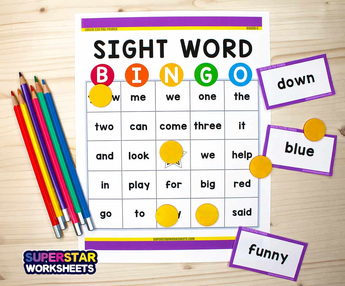 Sight Word Bingo - Superstar Worksheets inside Sight Word Bingo Printable Free Download