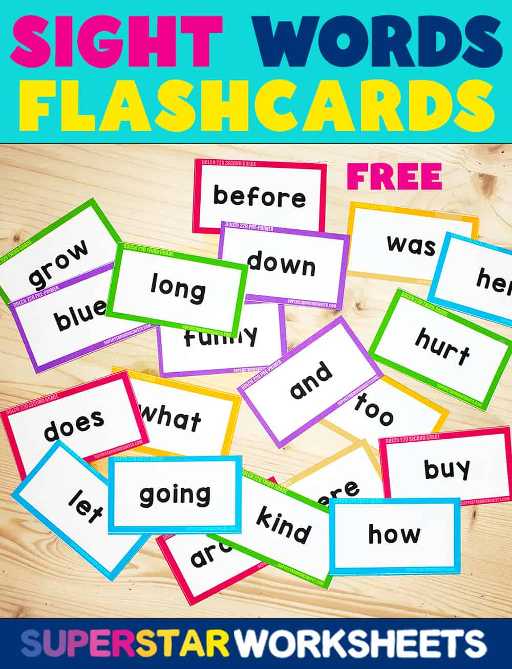 Sight Word Flashcards - Superstar Worksheets regarding Free Printable Sight Words For Kindergarten Flash Cards