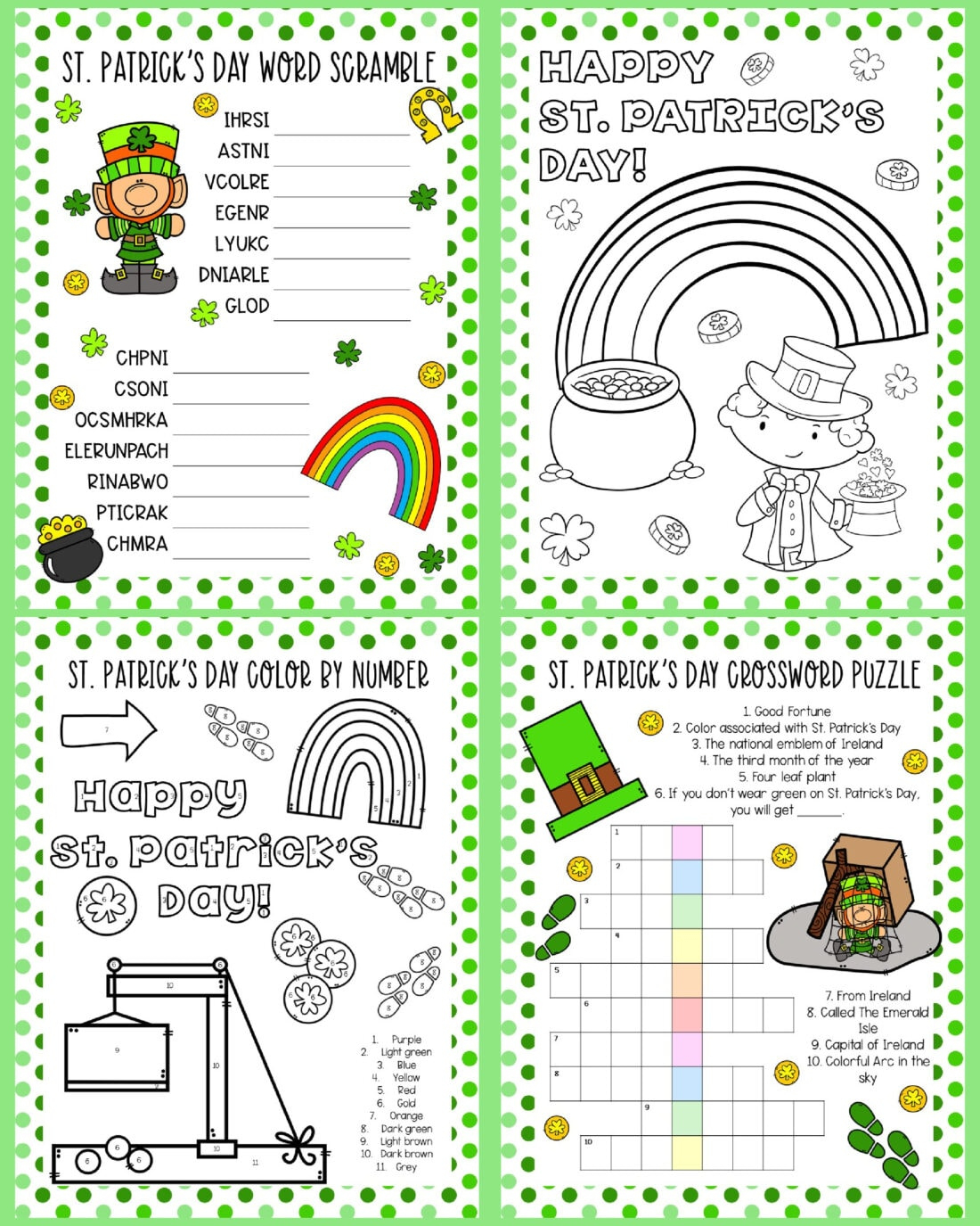 St. Patrick'S Day Activity Sheets - Craftsamanda - Free Printables for Free Printables St Patrick's Day