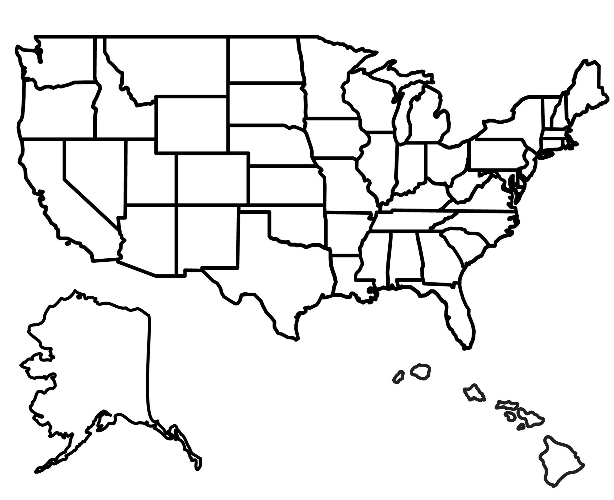 State Outlines: Blank Maps Of The 50 United States - Gis Geography in Blank Us State Map Printable