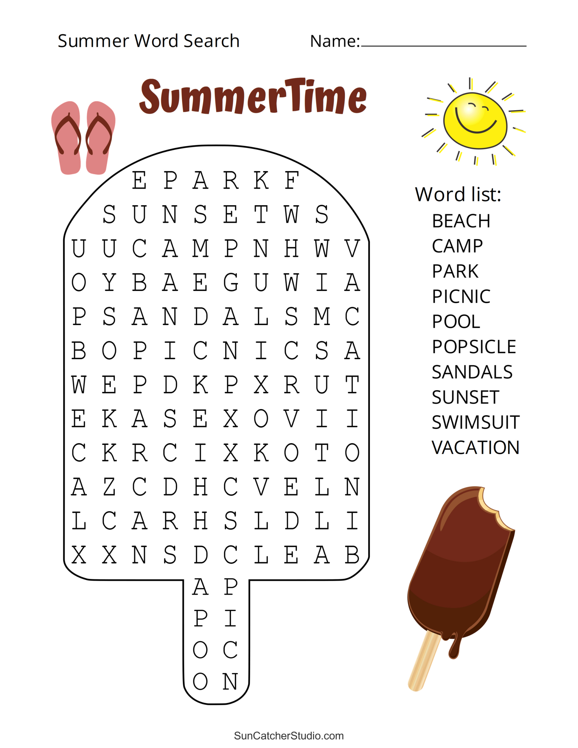 Summer Word Search (Free Printable Puzzles) – Free Printables with regard to Summer Large Print Word Search Printable