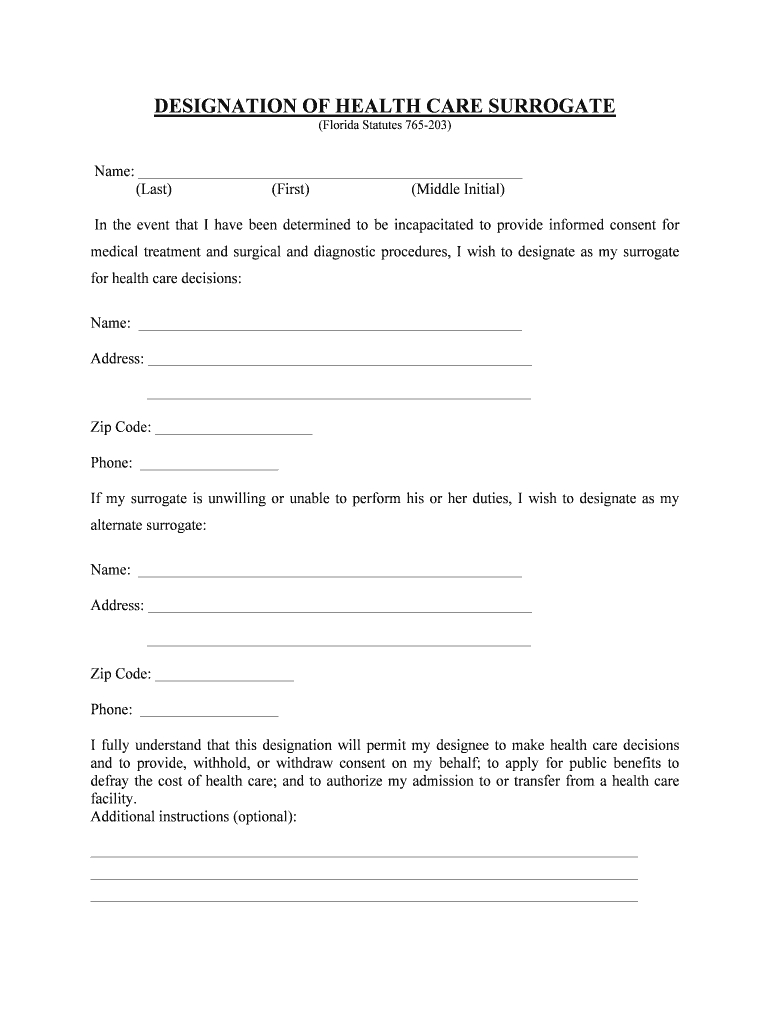 Surrogate Form: Pre-Built Template | Airslate Signnow for Free Printable Health Care Surrogate Form