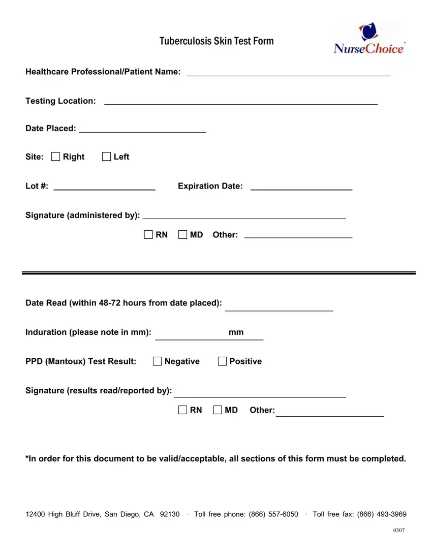 Tb Skin Test Form ≡ Fill Out Printable Pdf Forms Online regarding Free Printable Tb Test Form