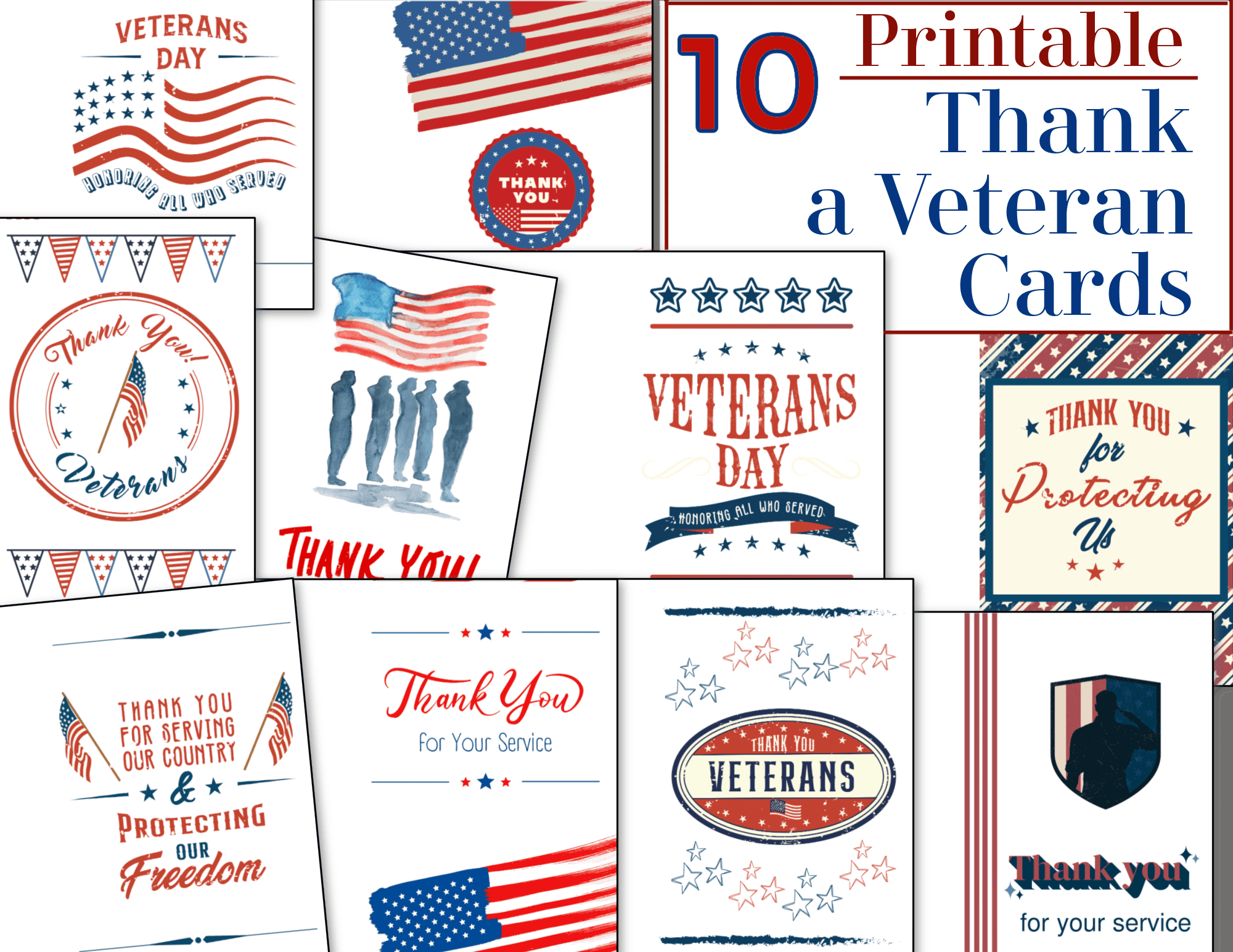Thank A Veteran Cards - Free Printable - Organized 31 in Free Printable Cards For Veterans Day