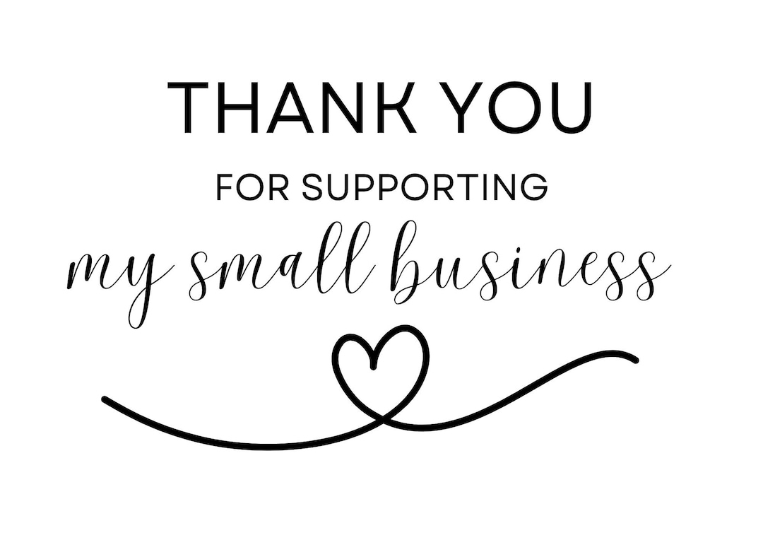 Thank You For Supporting My Small Business Cards - Elegant And intended for Thank You For Supporting My Small Business Cards Printable Free