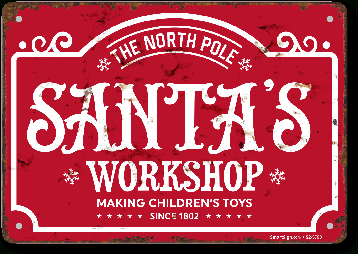 The North Pole Santa'S Workshop Vintage Sign, Sku: S2-5790 for Santa'S Workshop Sign Printable