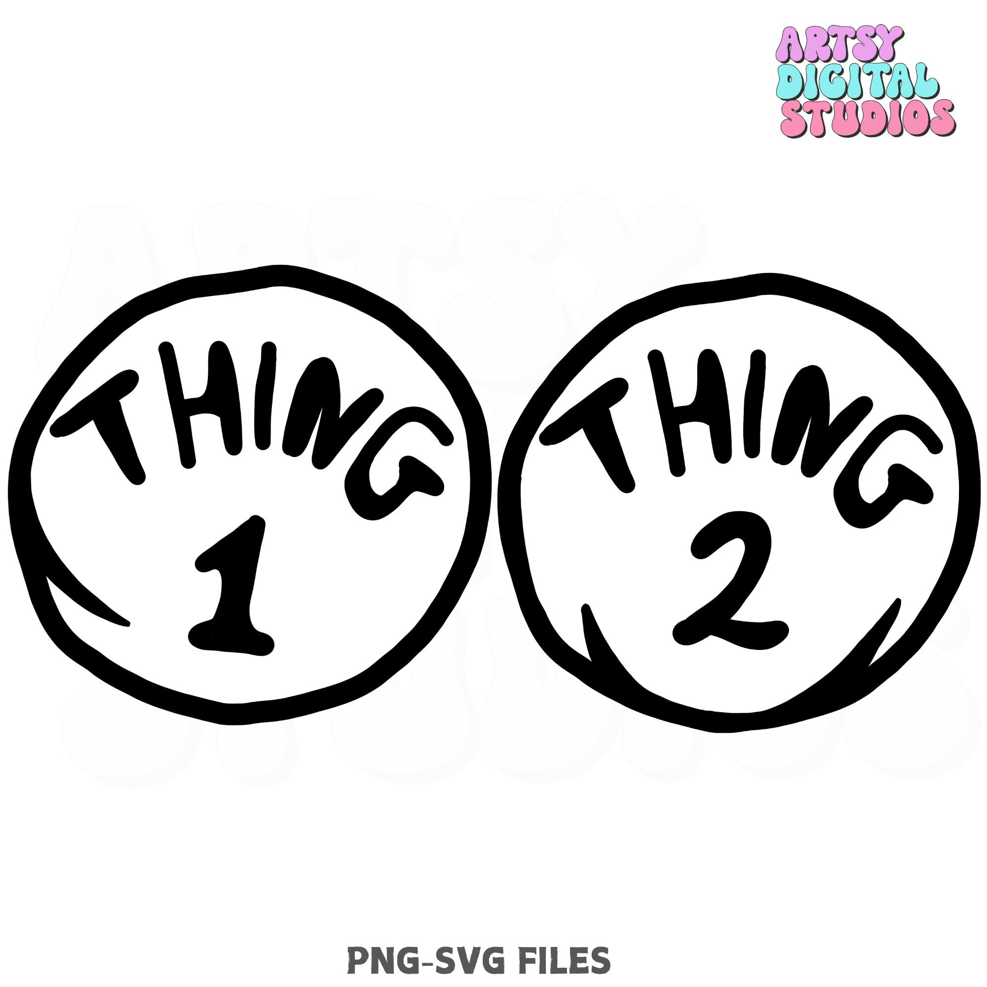 Thing 1 Thing 2 Printable - Etsy Australia regarding Printable Thing 1 And Thing 2