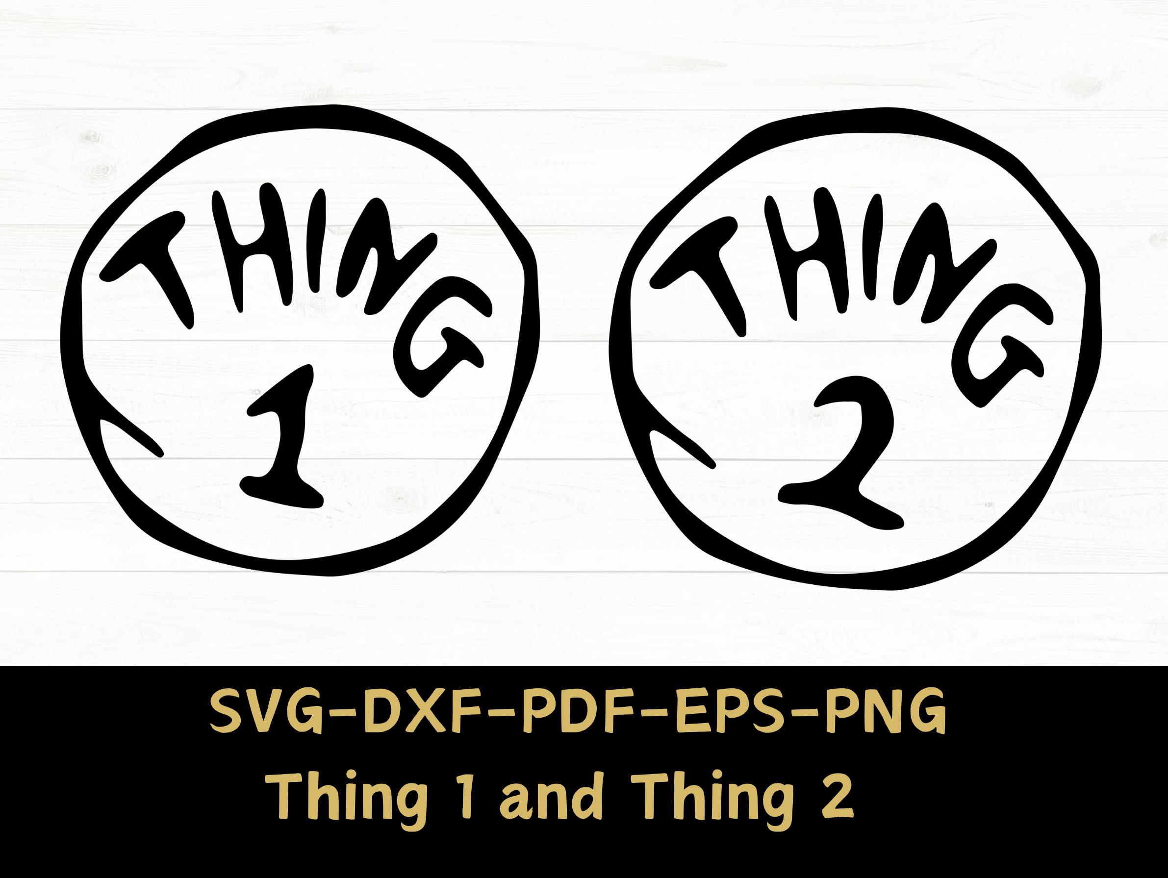 Thing 2 Pdf - Etsy throughout Thing One and Thing 2 Printables