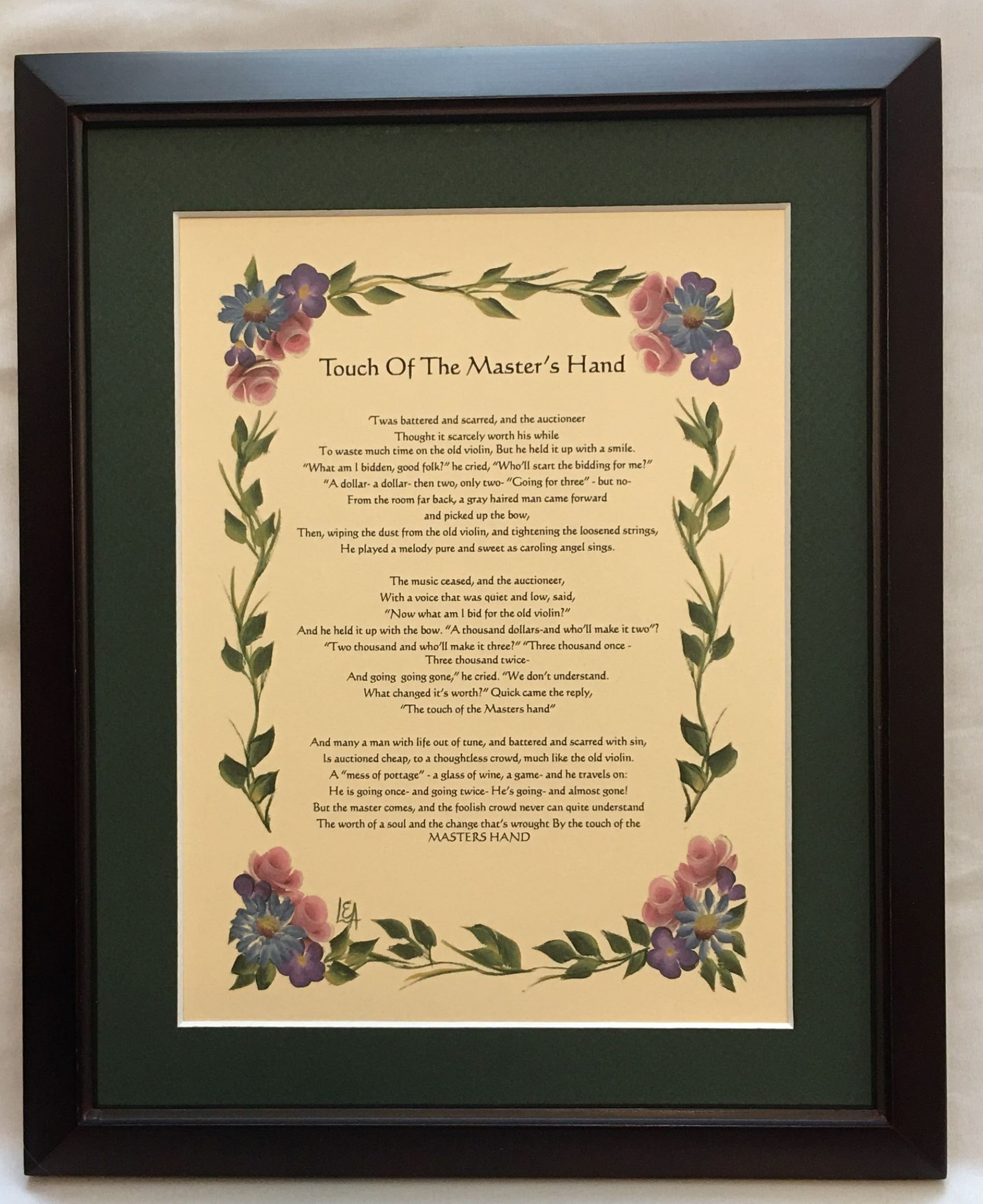 Touch Of The Master'S Hand Framed Print, - Etsy within The Touch Of The Masters Hand Printable Poem