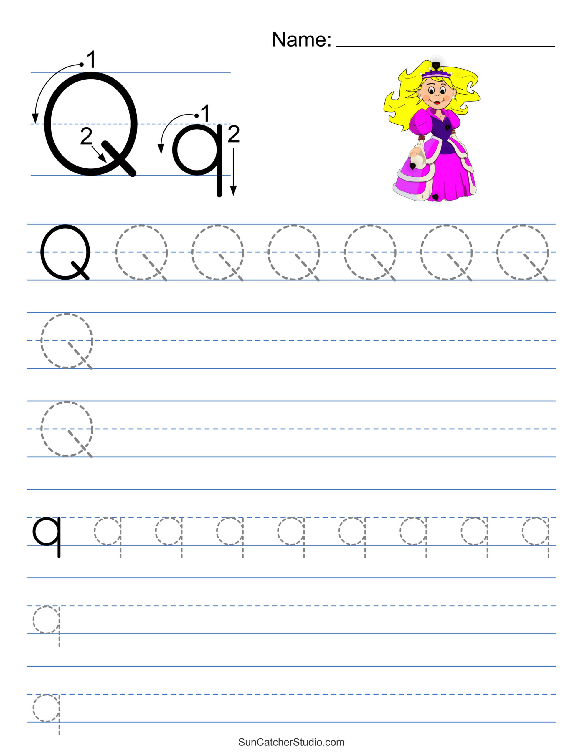 Tracing Alphabet Letters (Printable Handwriting Worksheets) – Free in Printable Alphabet Letters To Trace