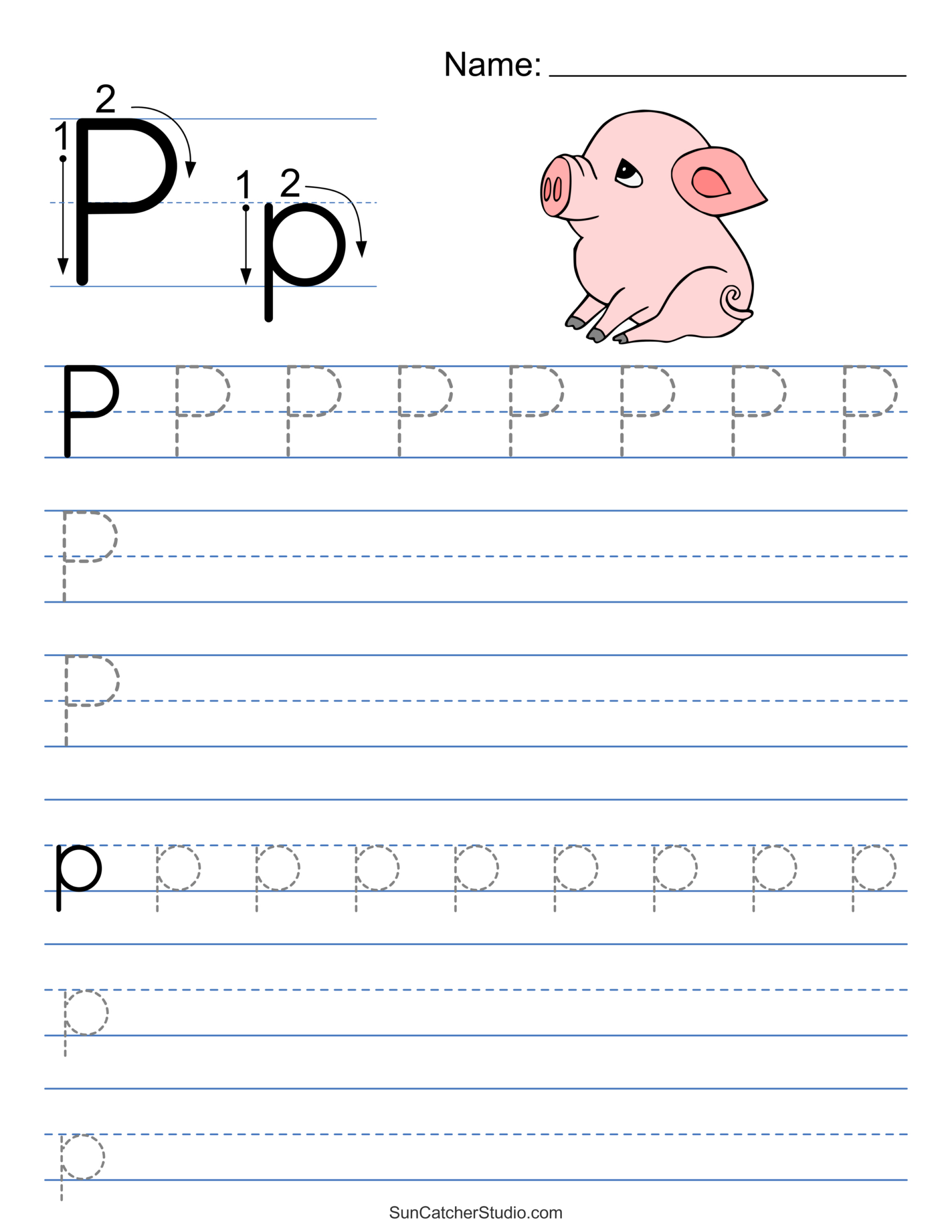 Tracing Alphabet Letters (Printable Handwriting Worksheets) – Free throughout Printable Alphabet Letters To Trace