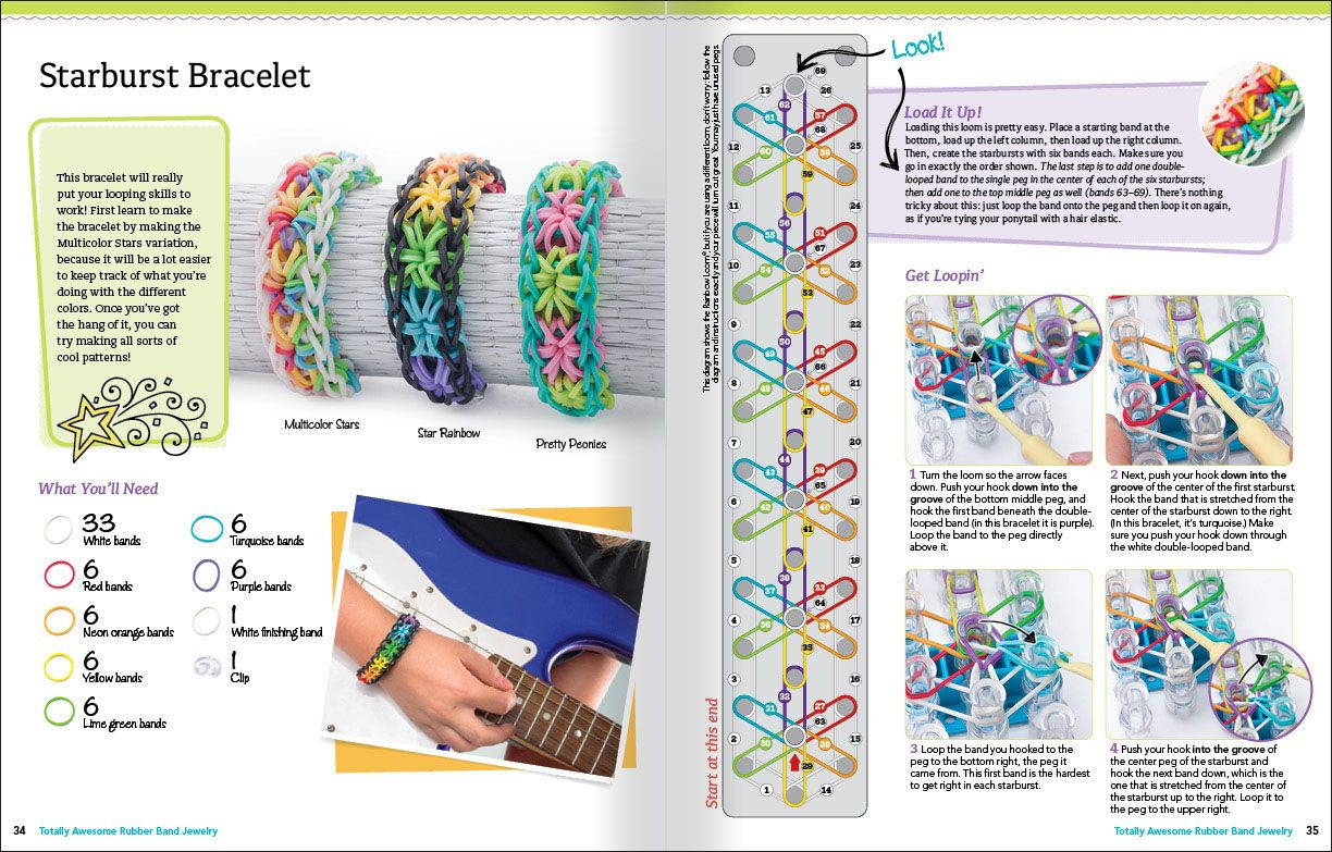 Triple How To Make Crazy Loom Bracelets Band Bracelets Loom Bands throughout Manual Step By Step Rainbow Loom Instructions Printable