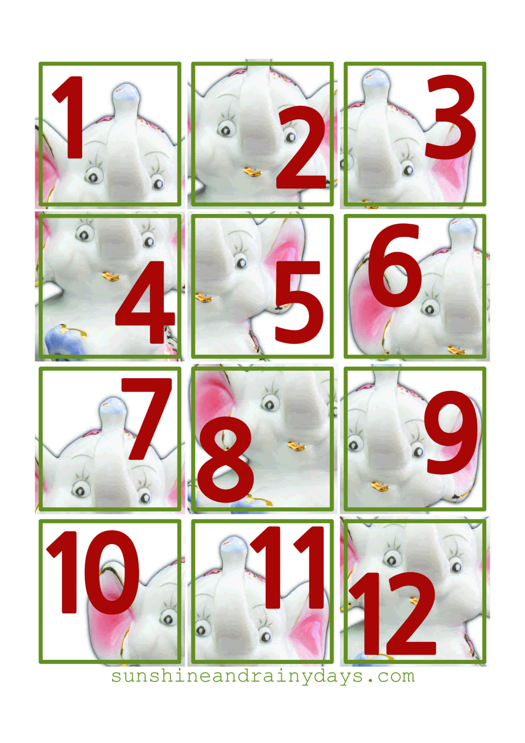 White Elephant Gift Exchange Rules And Printables - Worksheets Library with White Elephant Numbers Printable