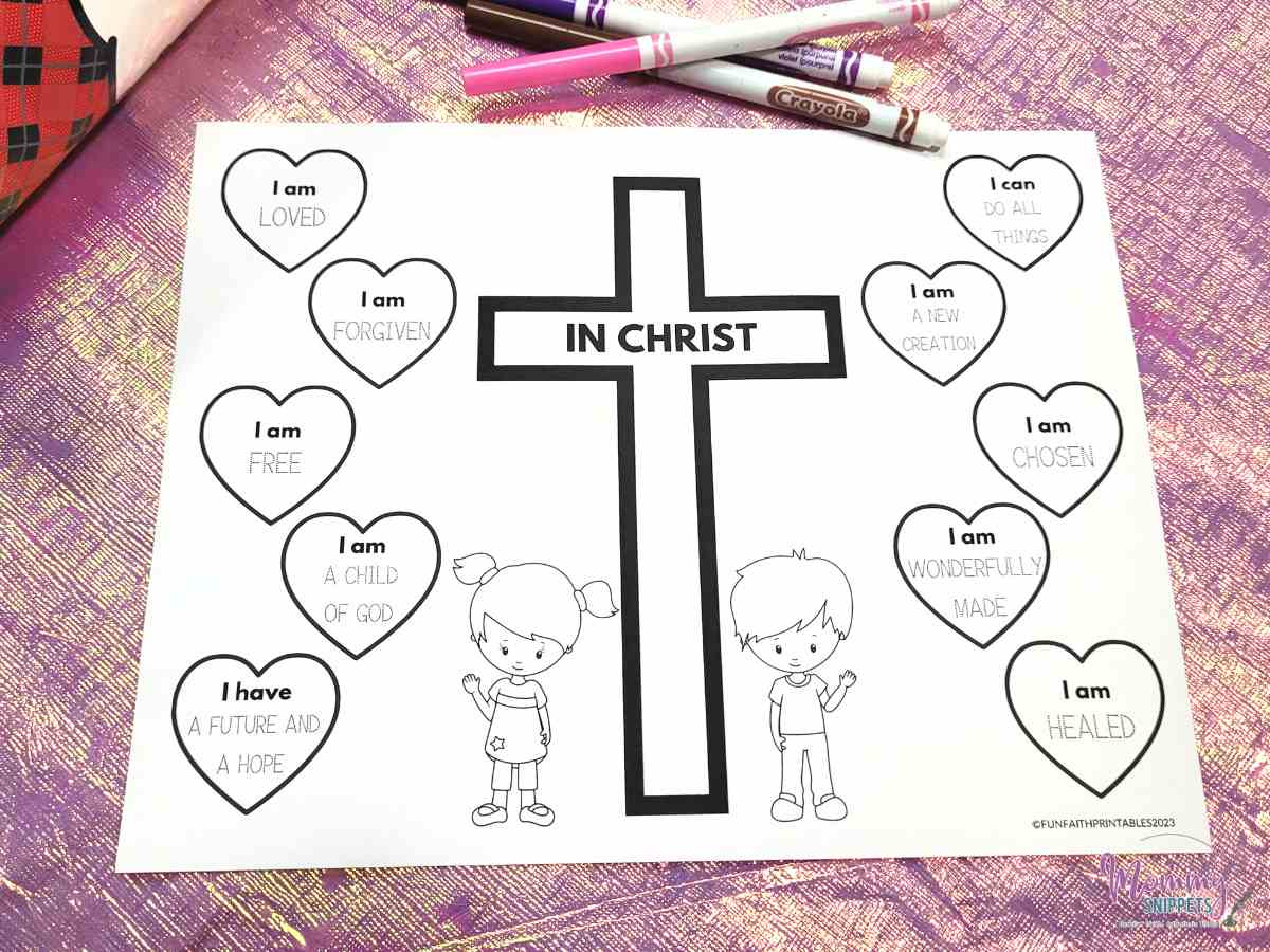 Who I Am In Christ Printable: Free Who I Am In Christ Worksheet in Who I Am In Christ Free Printable