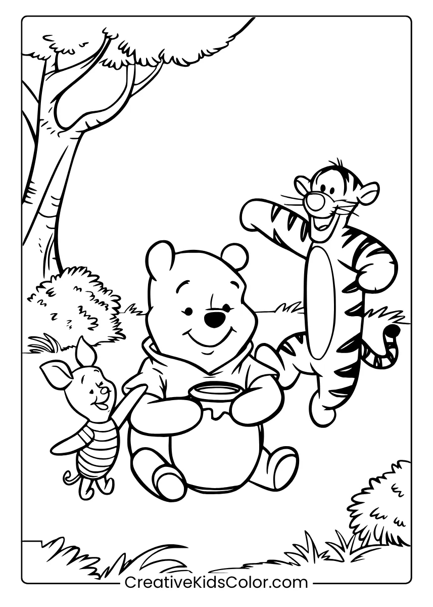 Winnie The Pooh Coloring Pages [25+ Free Printable Pdf] in Winnie The Pooh Free Printables