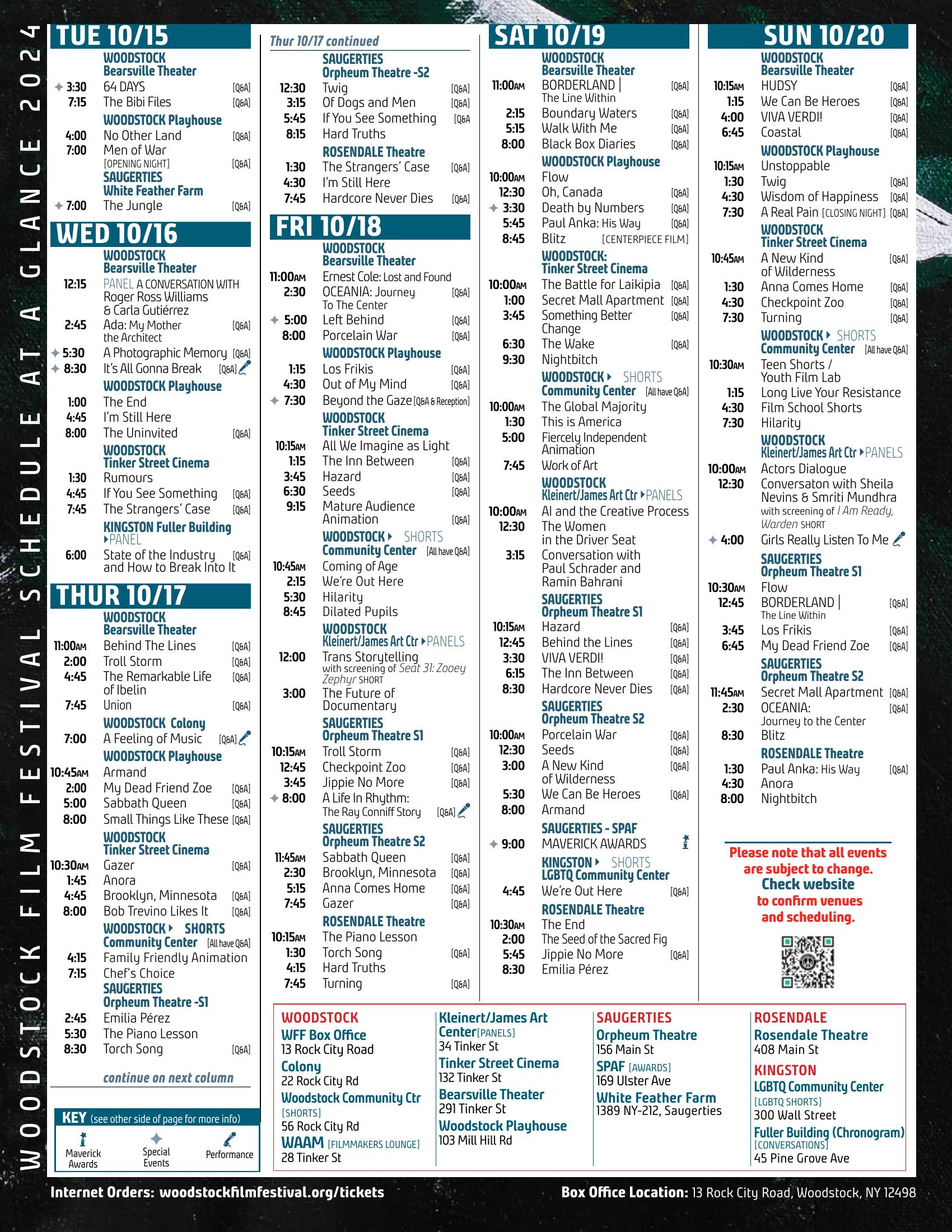 Woodstock Film Festival Announces Lineup For 25Th Edition, October throughout Printable Mediacom Tv Channel Guide