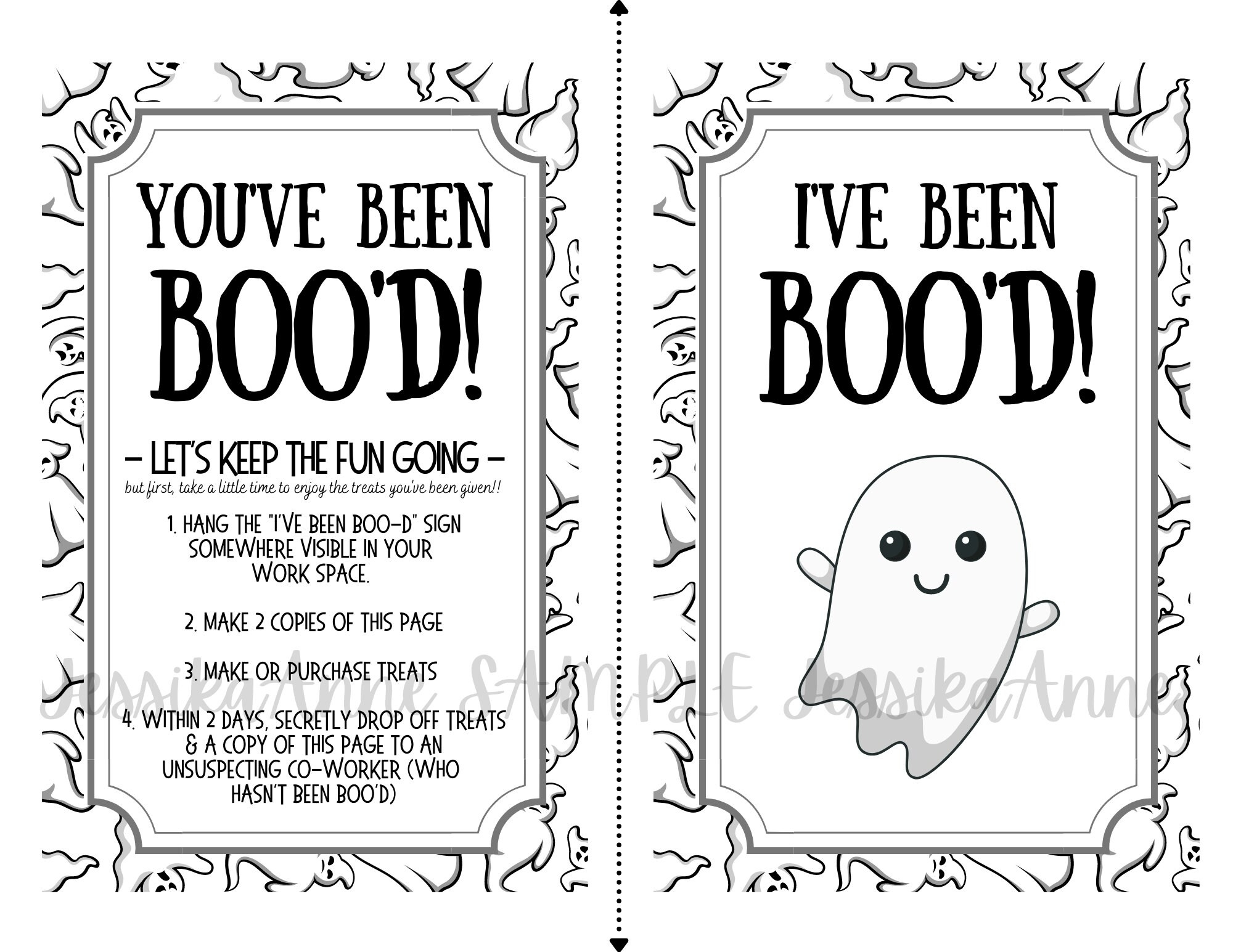 You'Ve Been Boo'D Printable At Work- Halloween Schild - We'Ve Been intended for I Ve Been Booed Printable