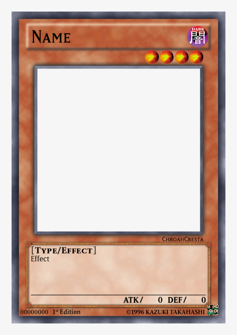 Yugioh-Card Template - Yu Gi Oh Template Transparent Png pertaining to Yu Gi Oh Printable Cards